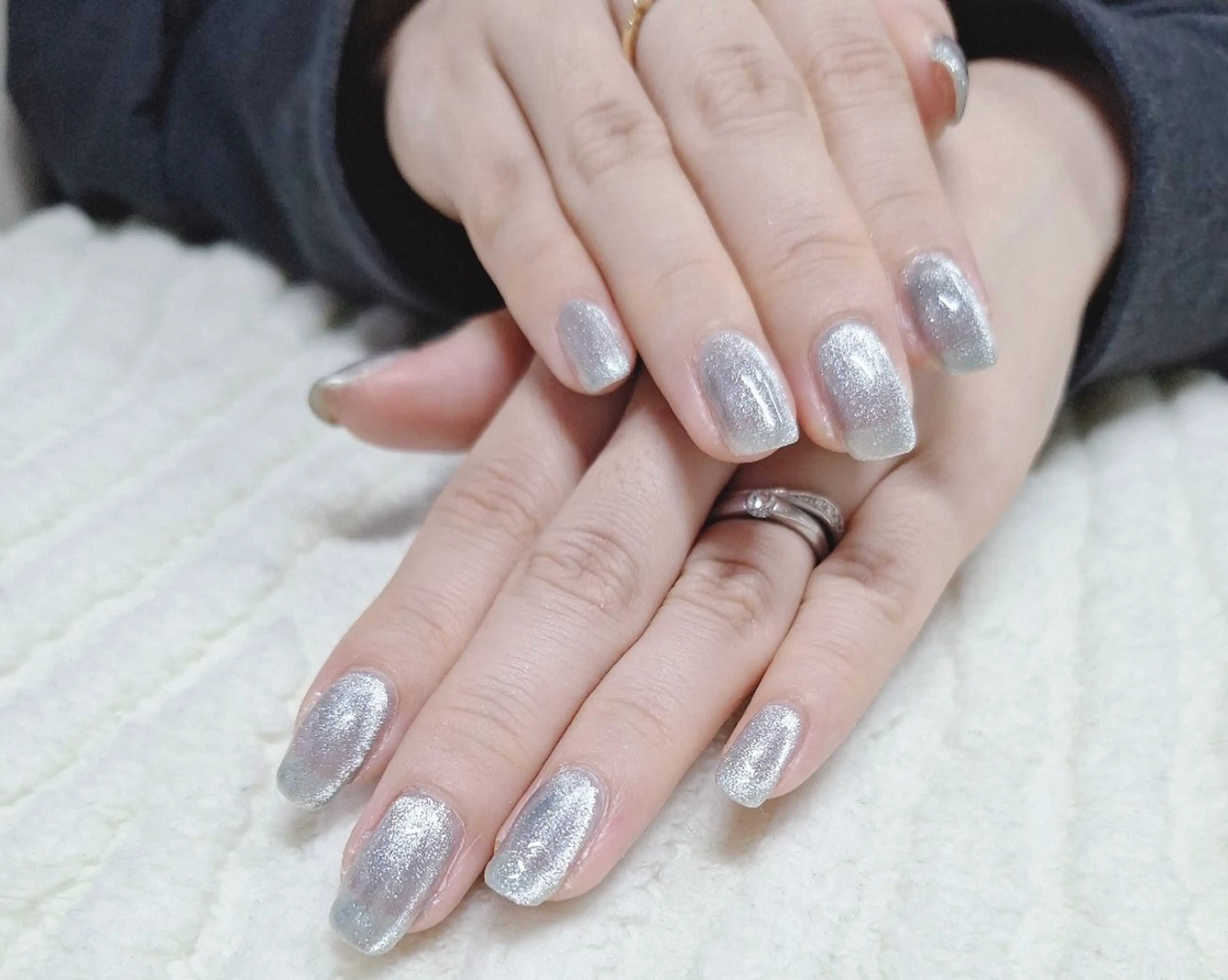 ネイル ブルー マグネットネイル AnotherNail所属・藤井 みなこのネイルデザイン