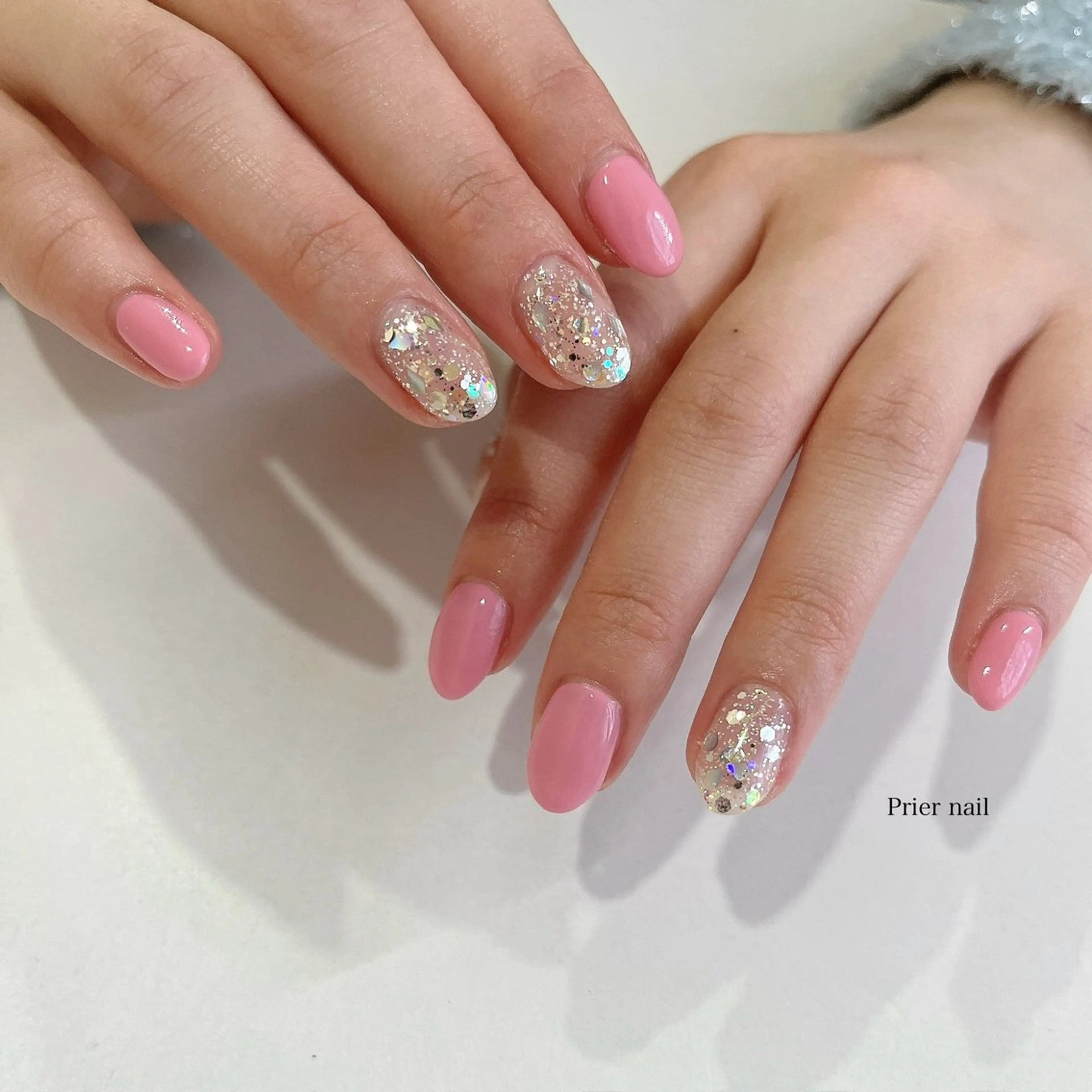 ネイル キラキラネイル シンプルネイル ハンドネイル Prier×Kew hair所属・Prier nailのネイルデザイン