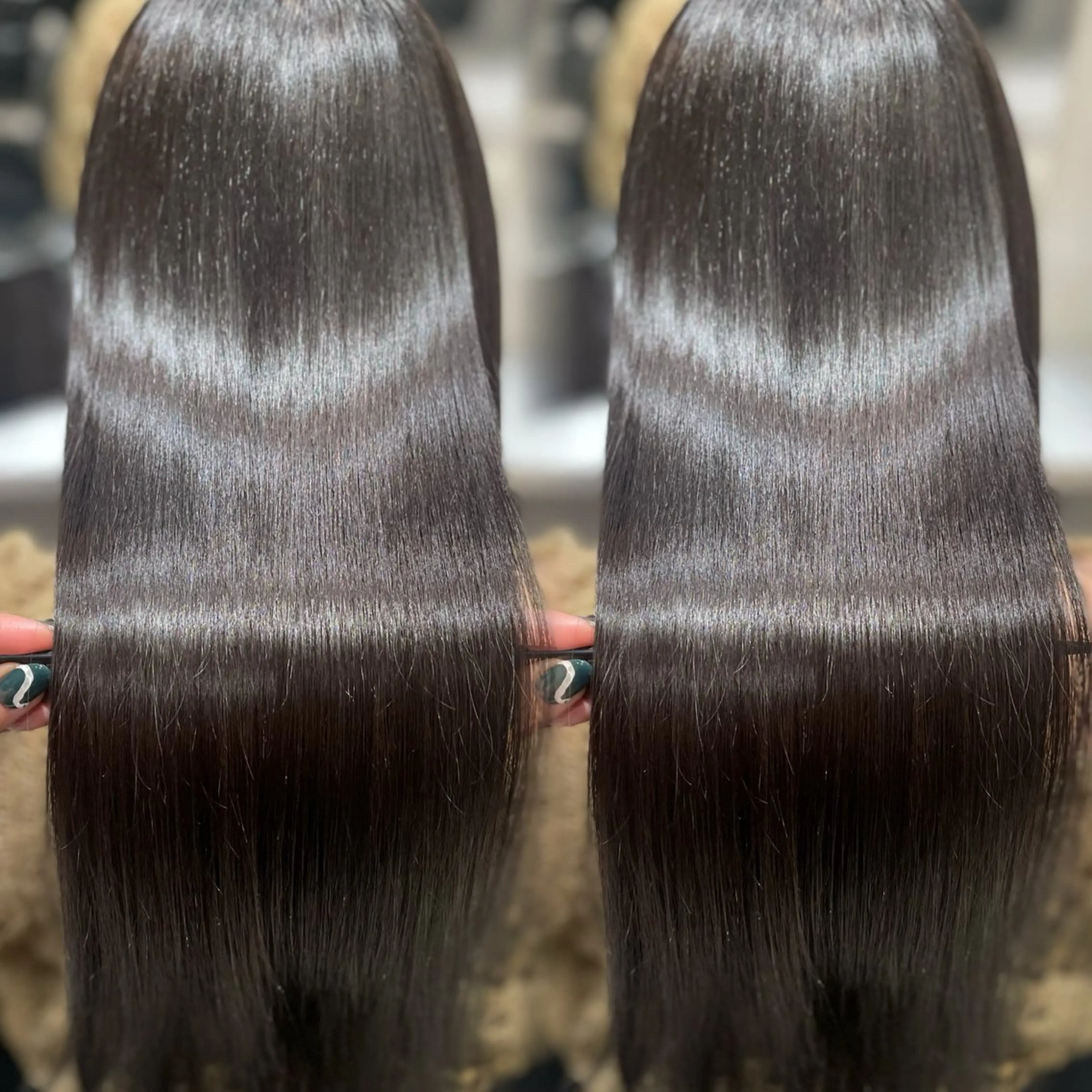 カット➕イルミナケアカラー➕髪質改善7stepAujua超音波トリートメント【レイヤー/くびれ巻き/透明感】の写真