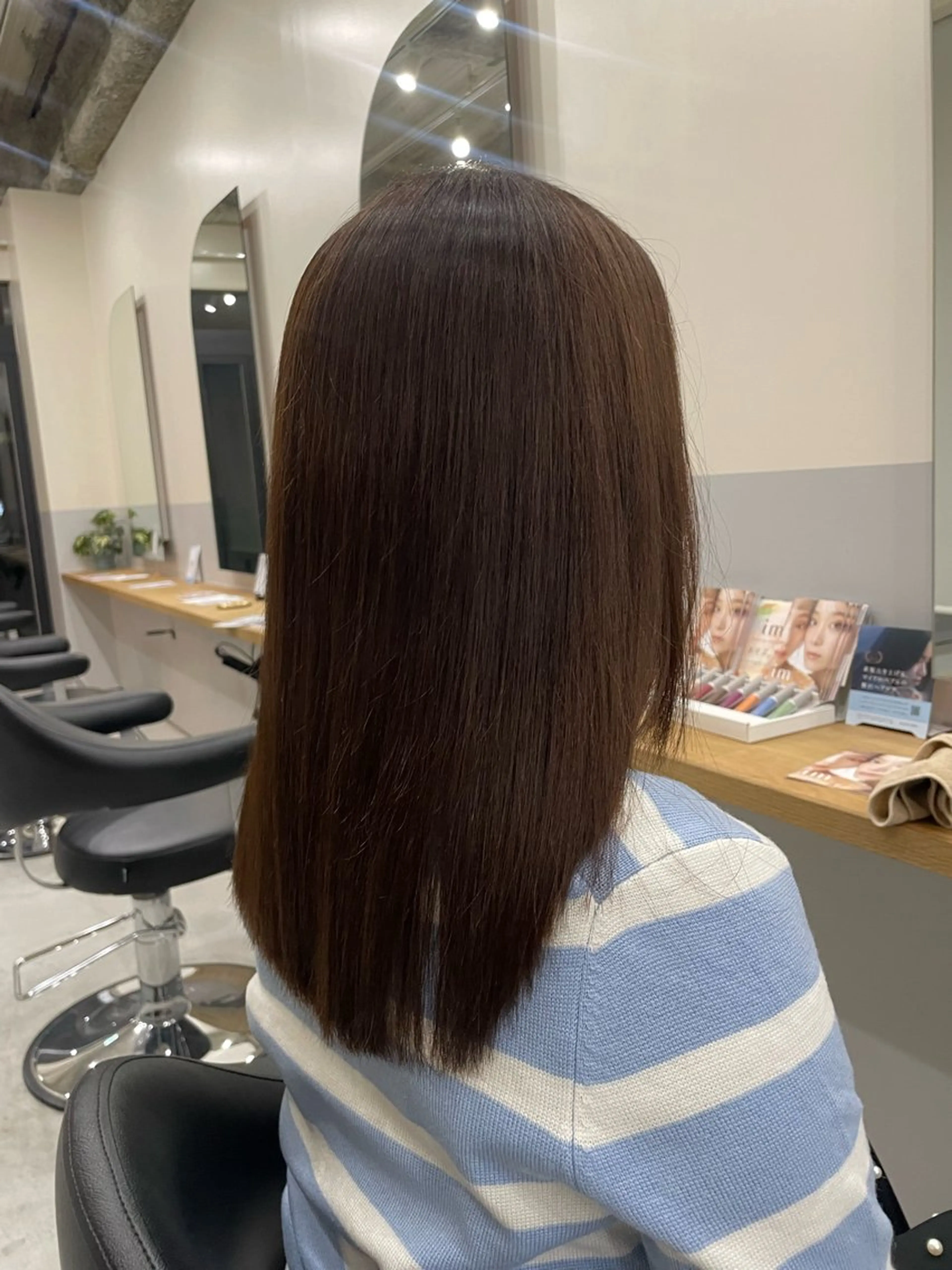 ミディアム 縮毛矯正 basho ノエ.／カットモデルのヘアスタイル