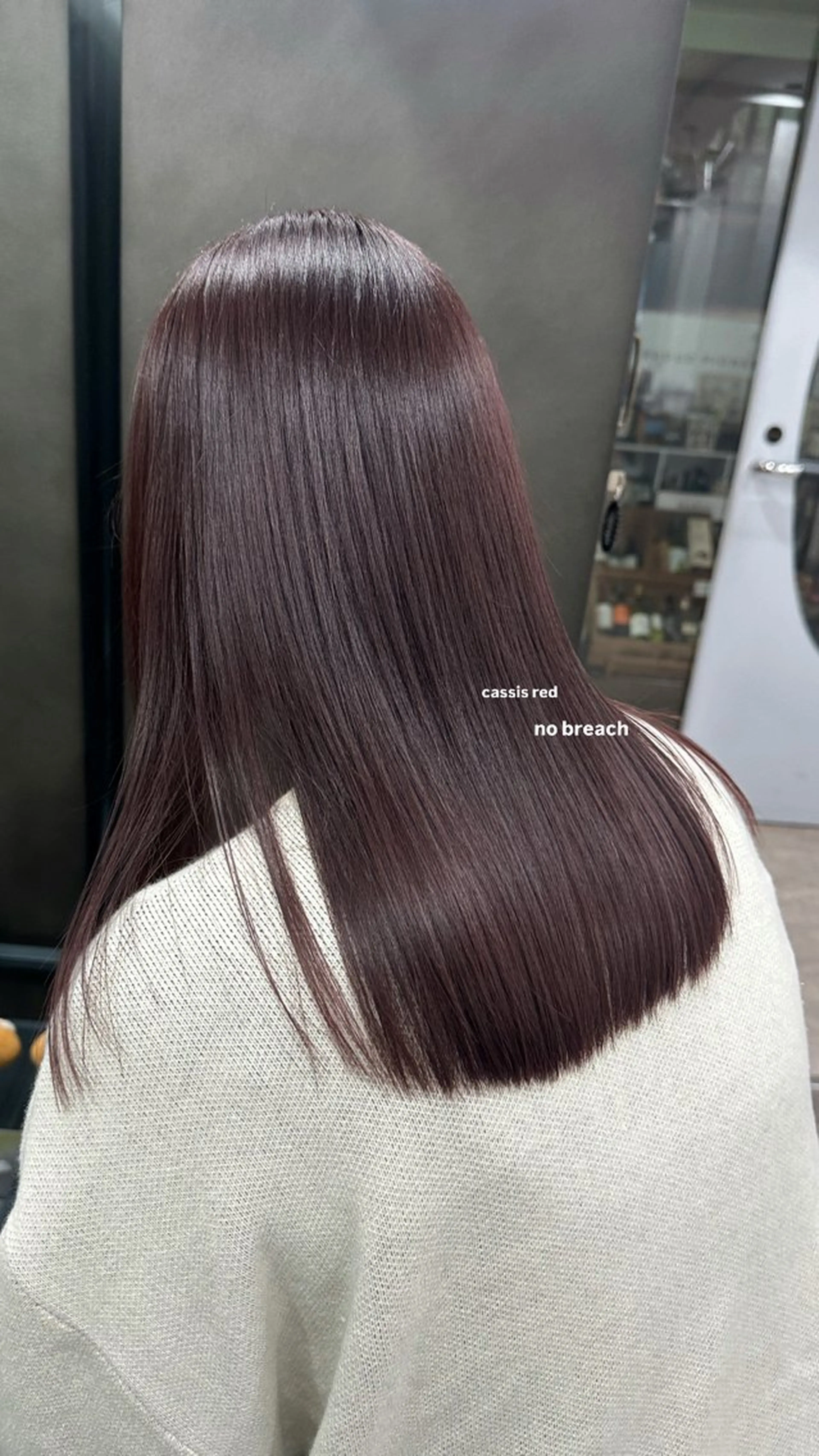 ミディアム カラー ヘアカラー トリートメント v-lab studio所属・韓国レイヤーカット/ 艶カラー/ noaのヘアスタイル