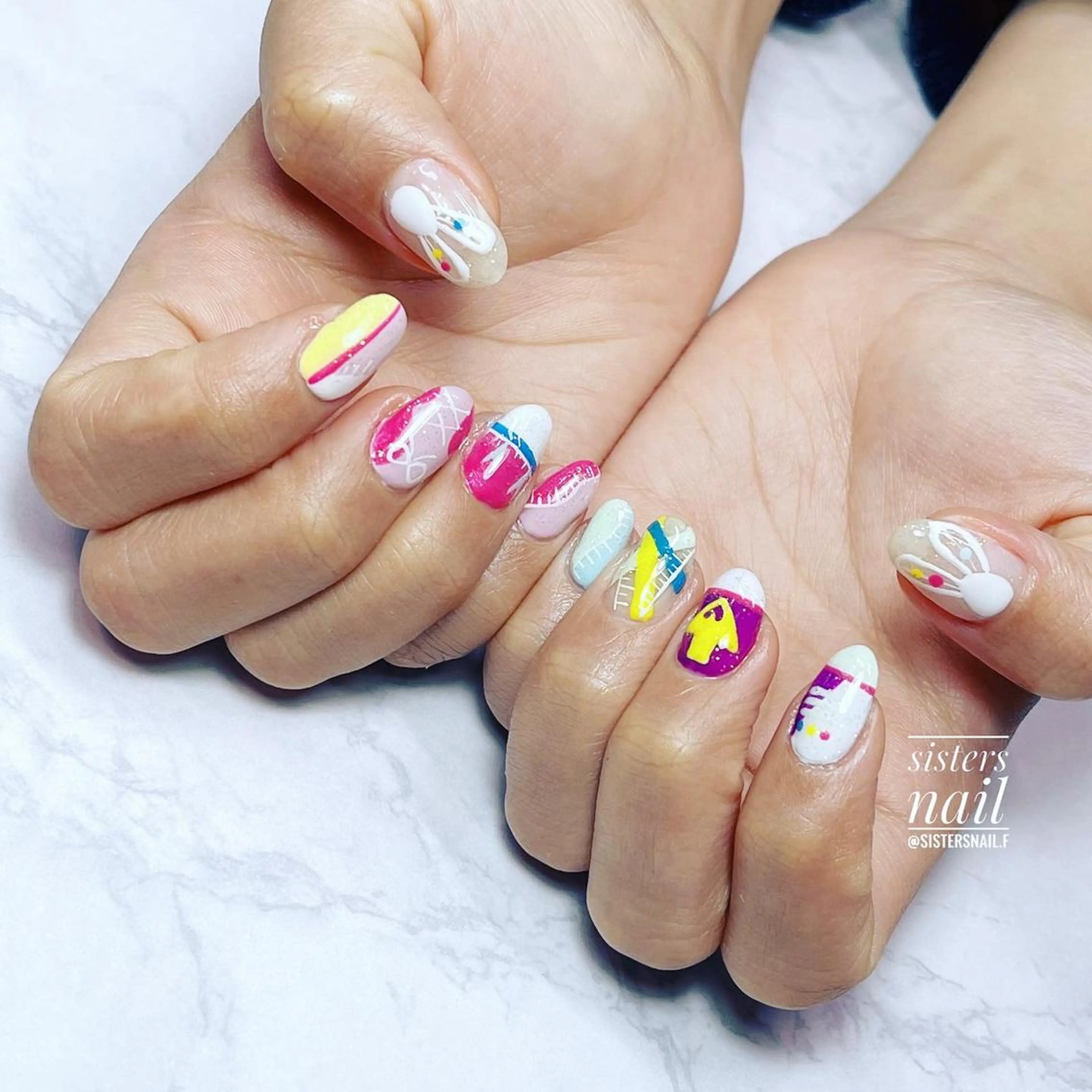ネイル アートネイル イースター パステルネイル 春ネイル sisters nail.fのネイルデザイン
