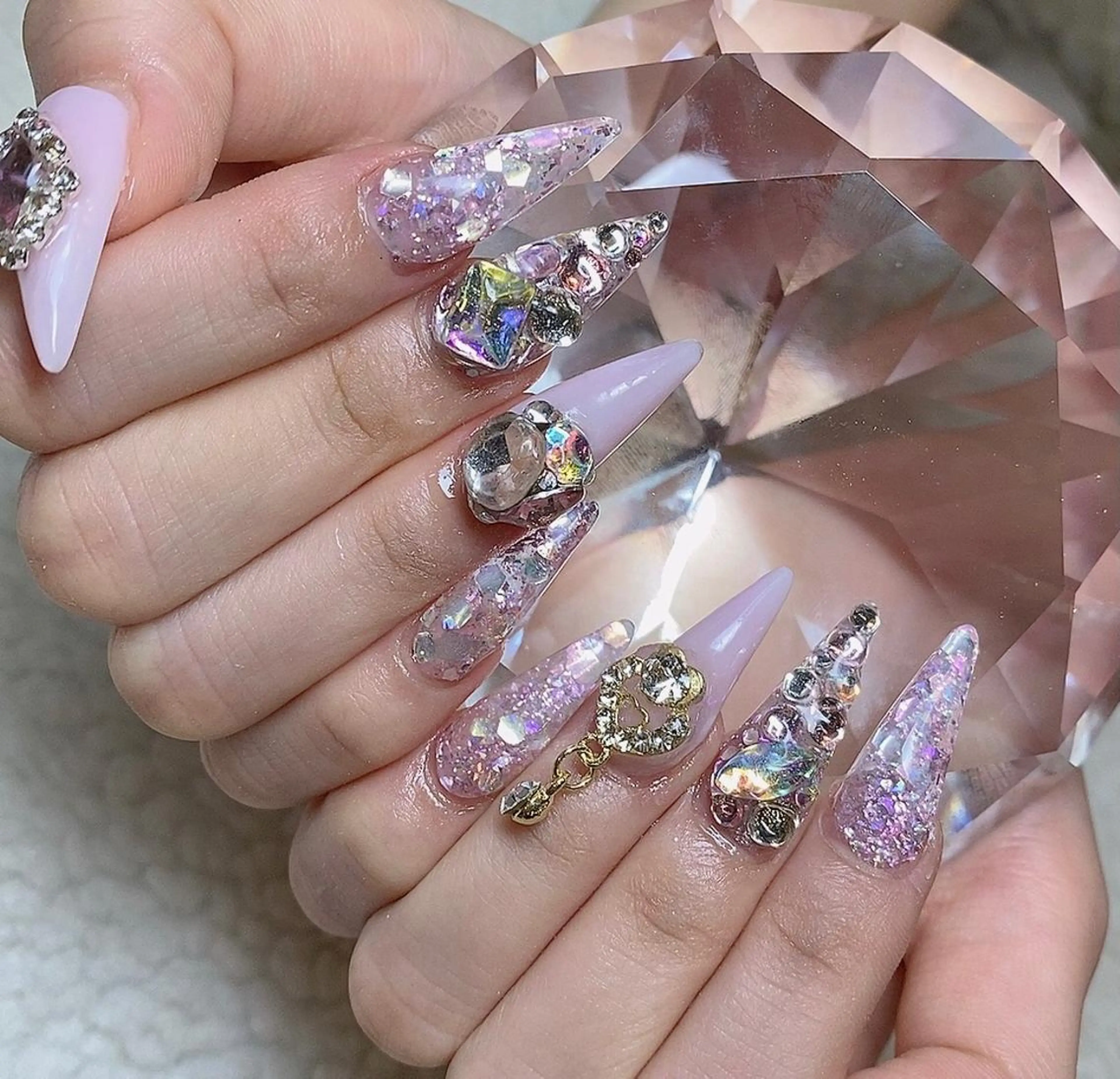 ネイル ハート ハンドネイル ニコ ニコのネイルデザイン