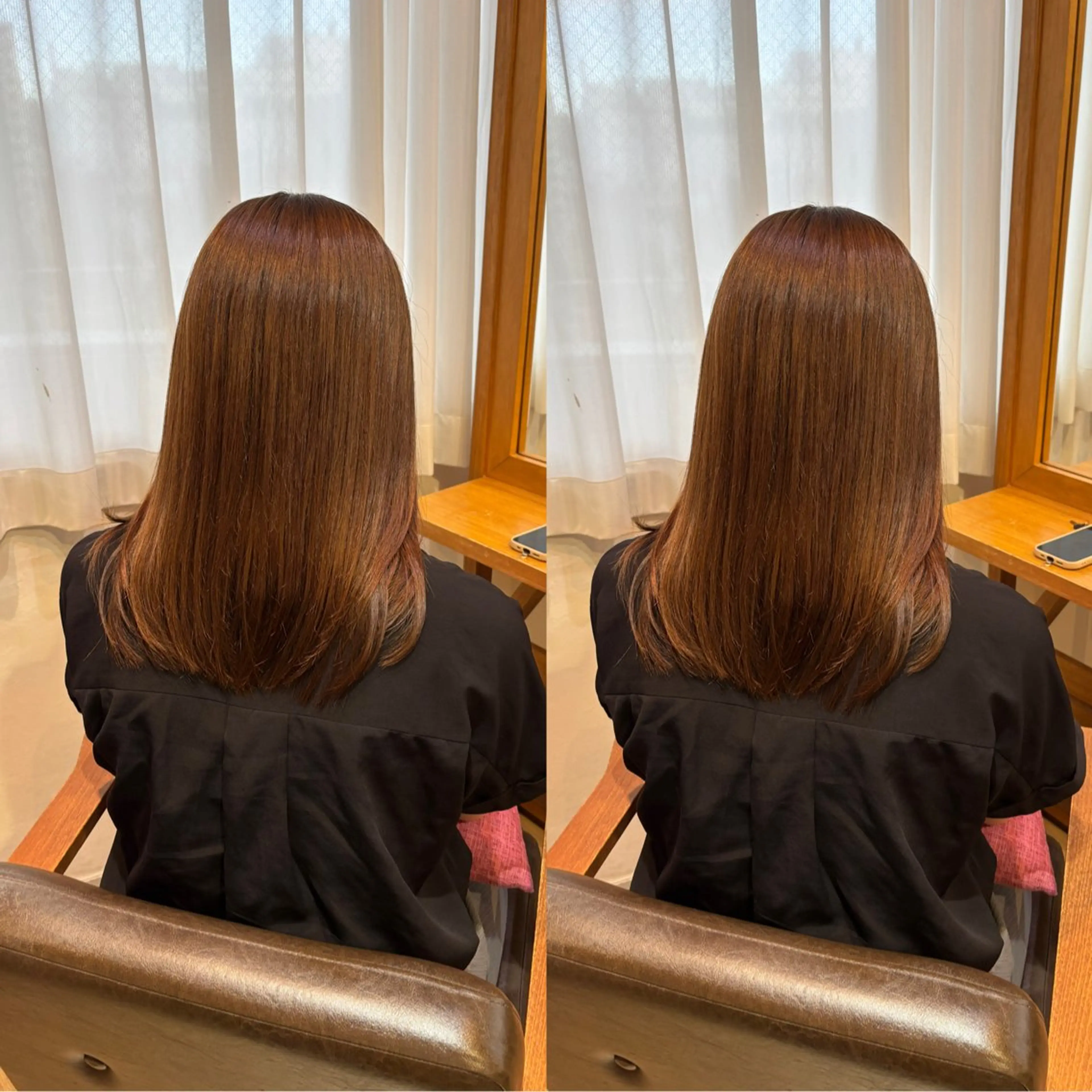 セミロング パーマ 縮毛矯正 縮毛矯正 RINNO🌷艶髪/ 艶カラーのヘアスタイル
