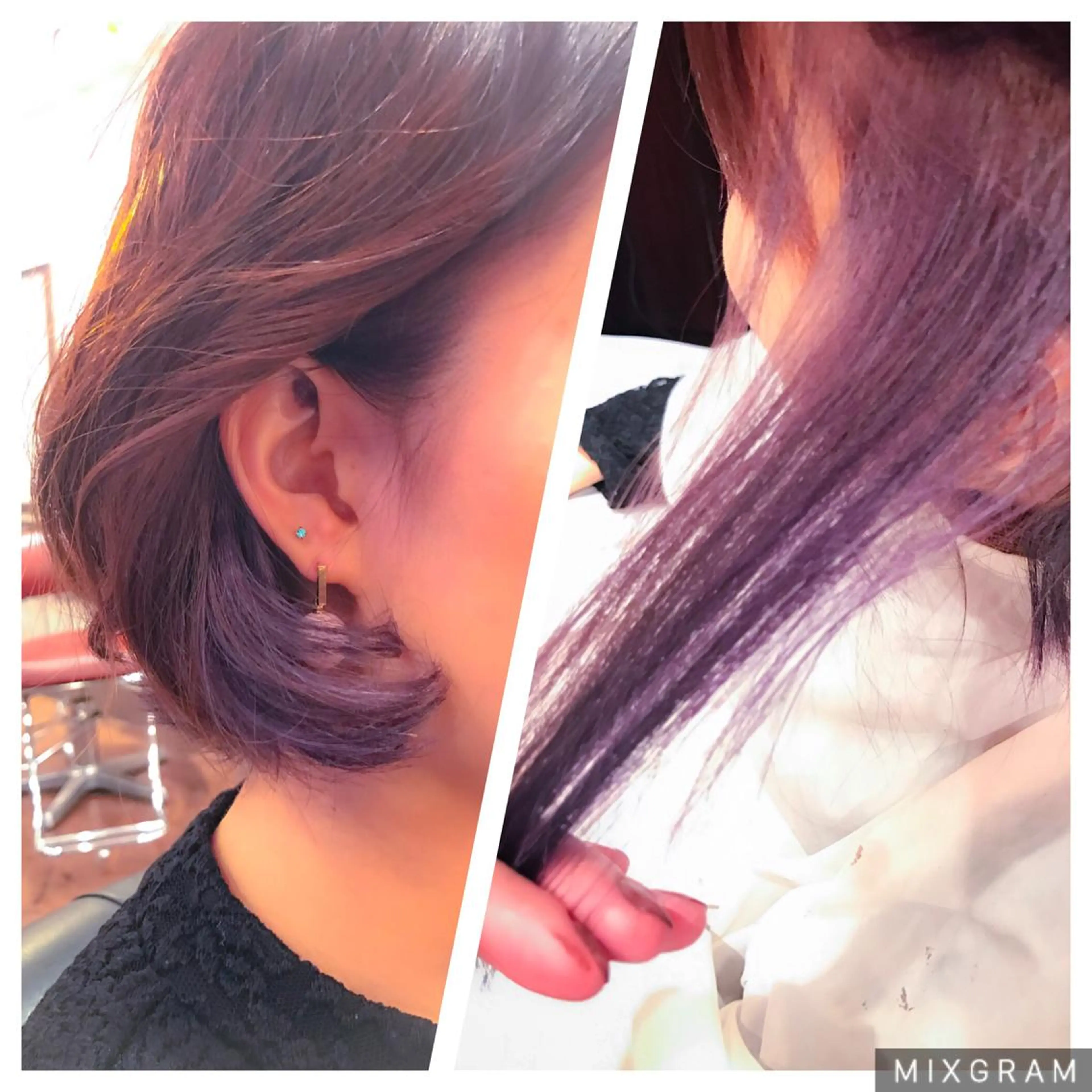 カラー ブリーチ イヤリングカラー インナーカラー 小森谷 亮太のヘアスタイル