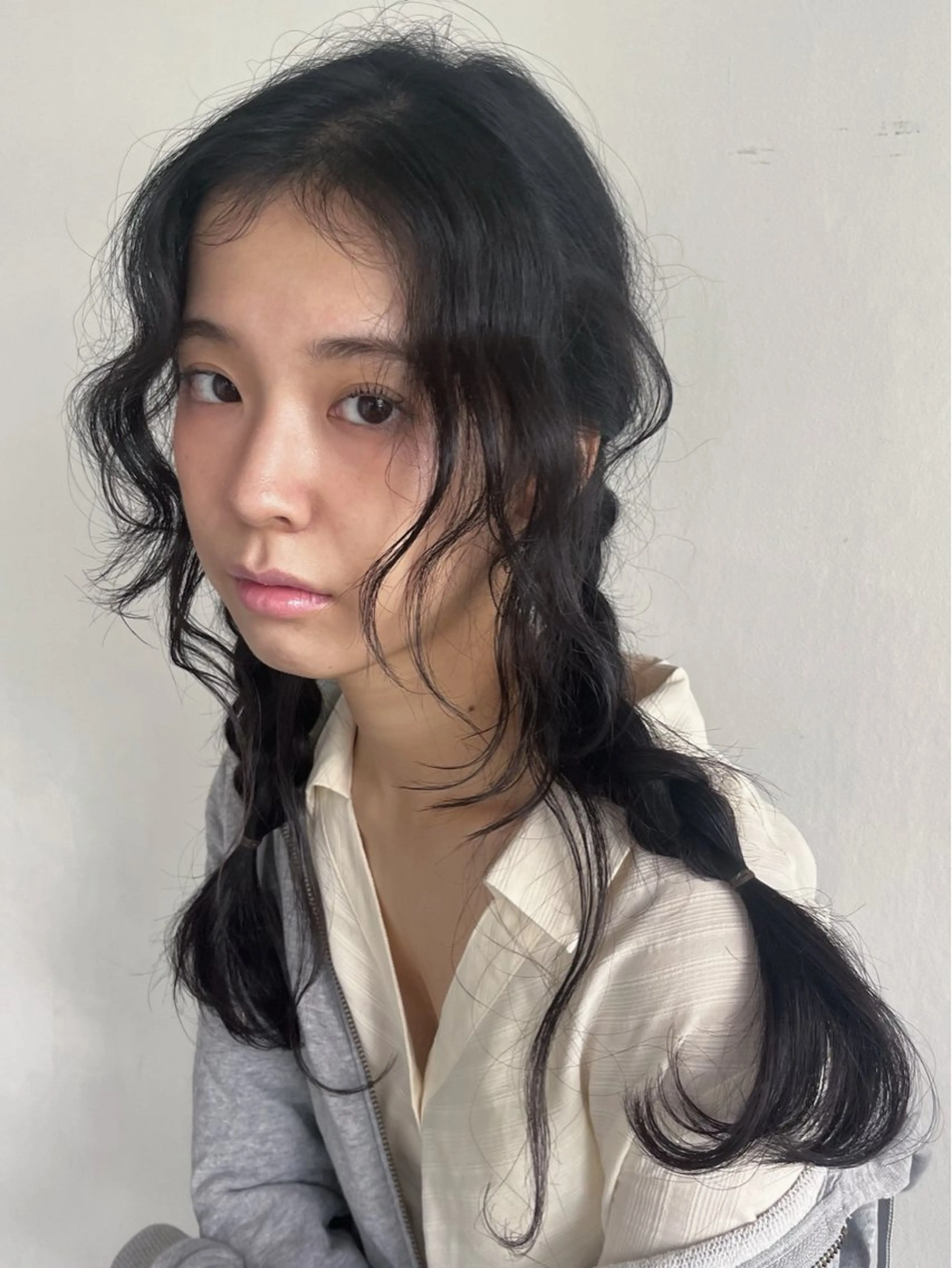 ロング カラー パーマ 黒髪 ヘアカラー トリートメント ニュアンスカラー/ 海外ヘア/ろーれんのヘアスタイル