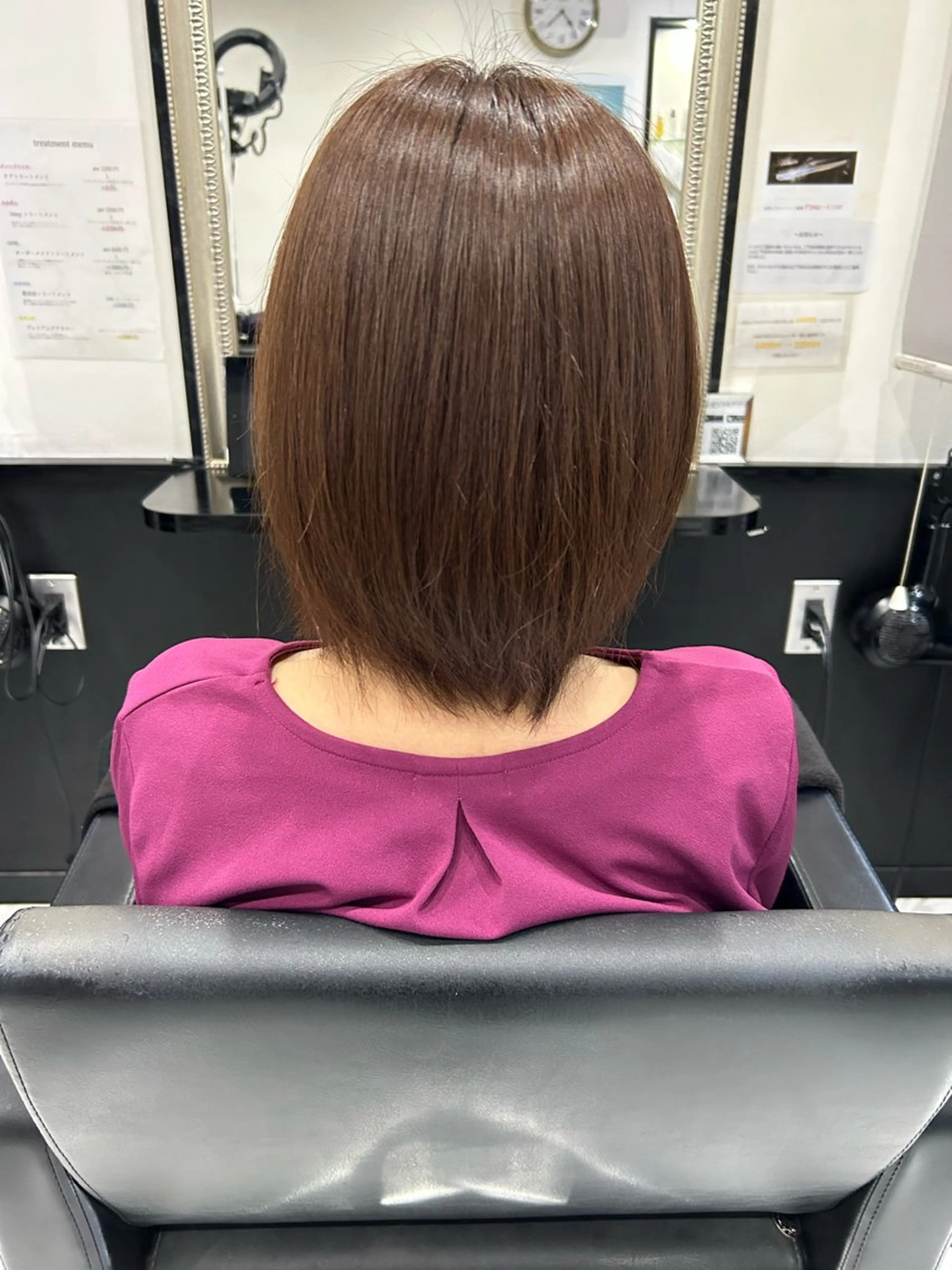 ミディアム ヘアカラー 長田 麻友子のヘアスタイル