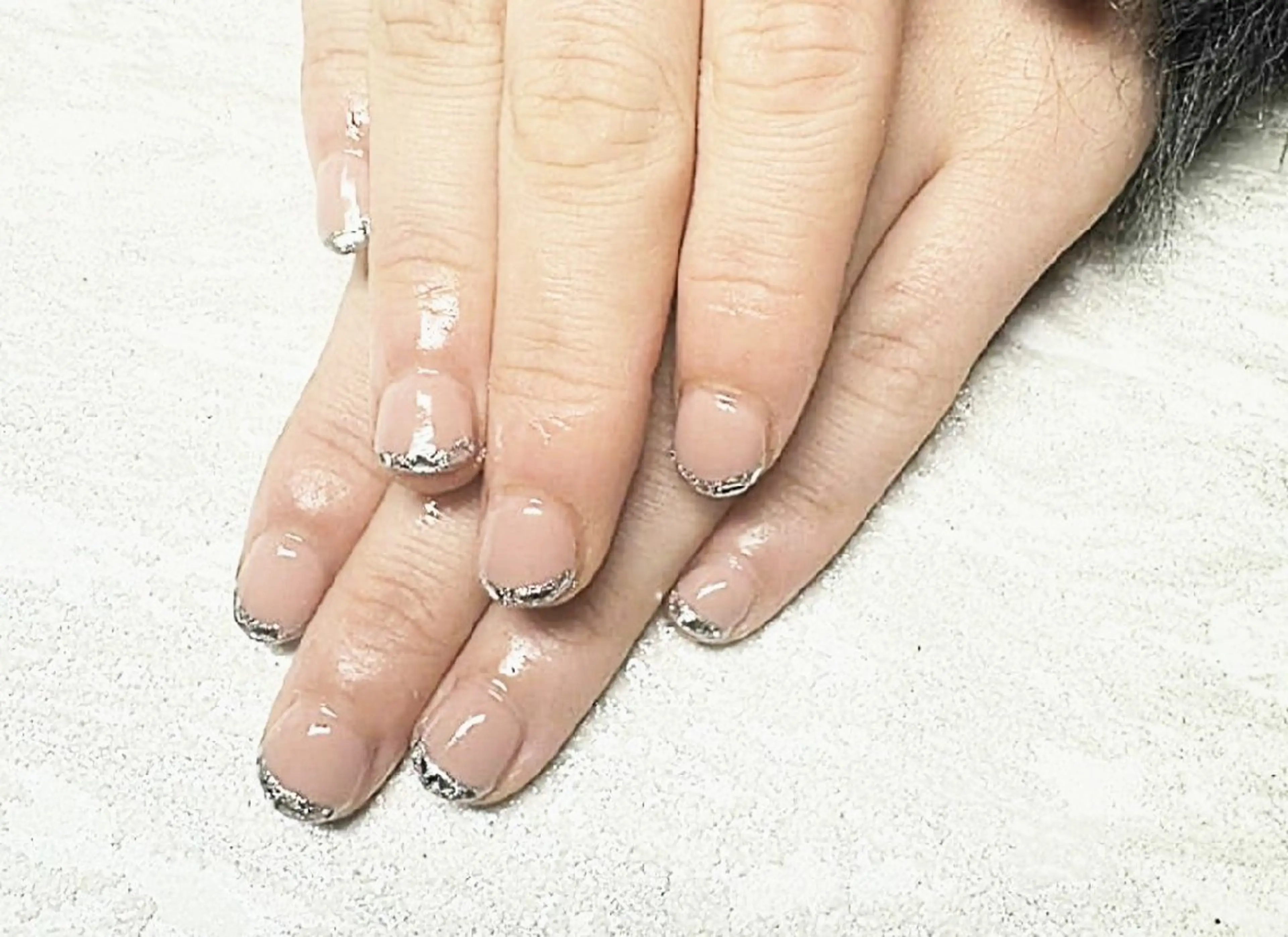ネイル アートネイル フレンチネイル ガラスフレンチ 韓国ネイル 持ち込み JULIE NAILのネイルデザイン