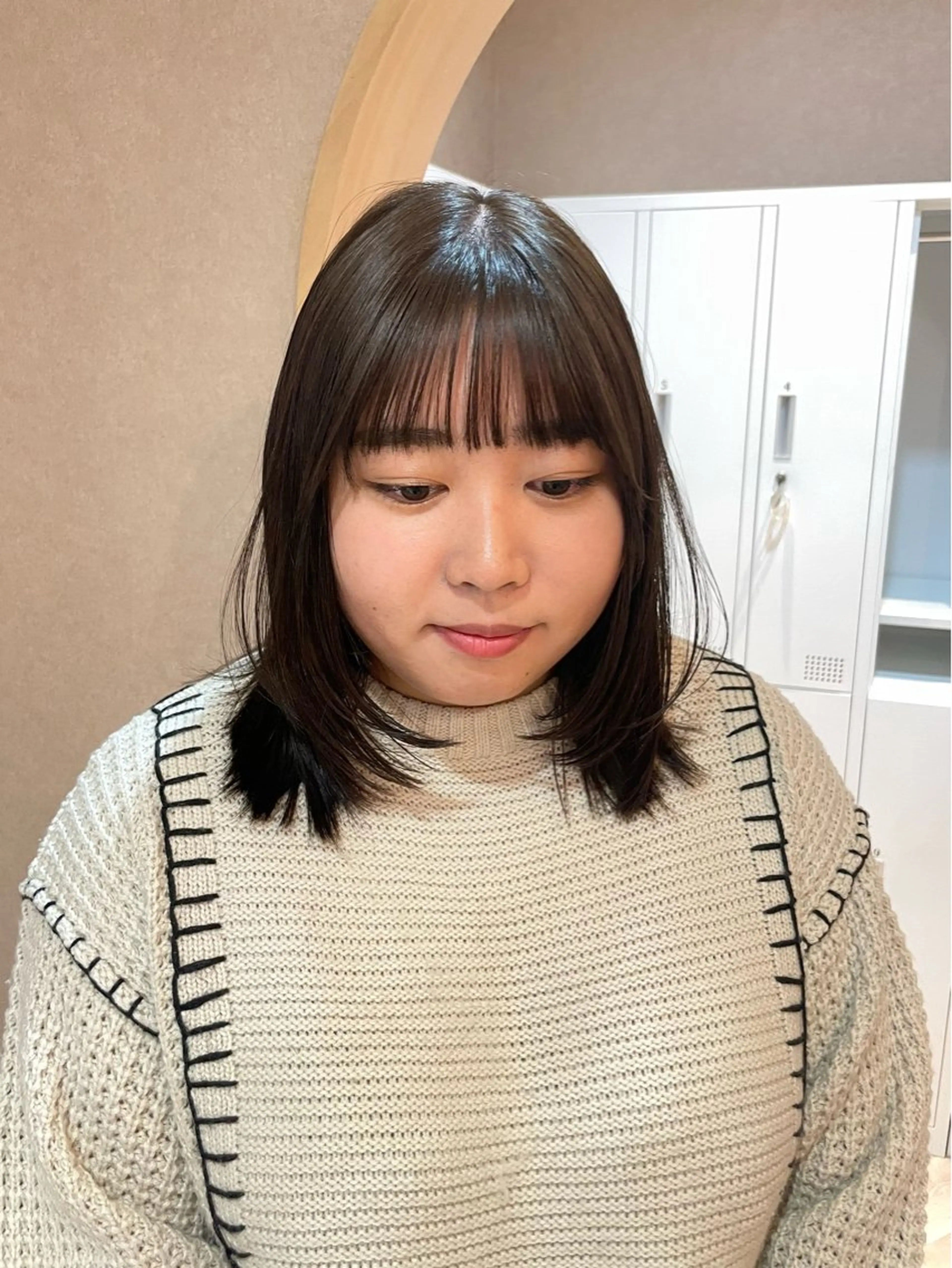 ミディアム 似合わせ/透明感 /レイヤー/りほ🤍のヘアスタイル