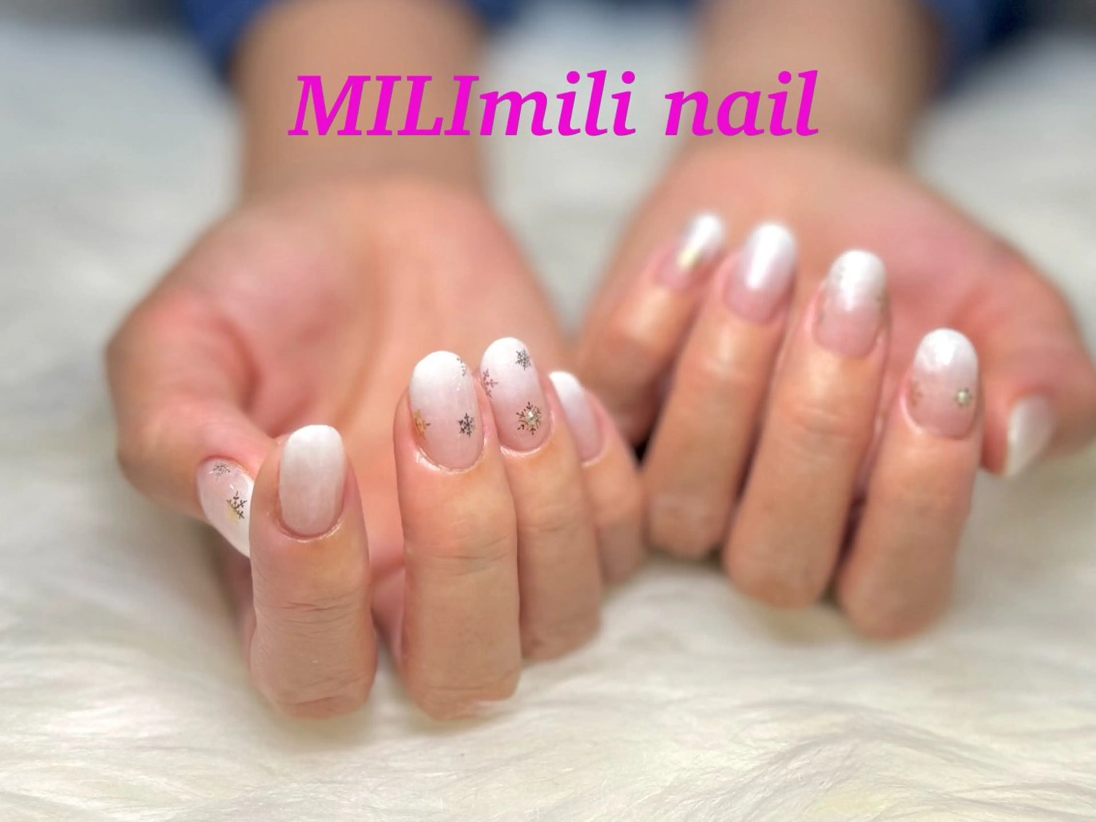 ネイル 長さ出し フットネイル フレンチネイル ジェルネイル グラデーション MILImili nailのネイルデザイン