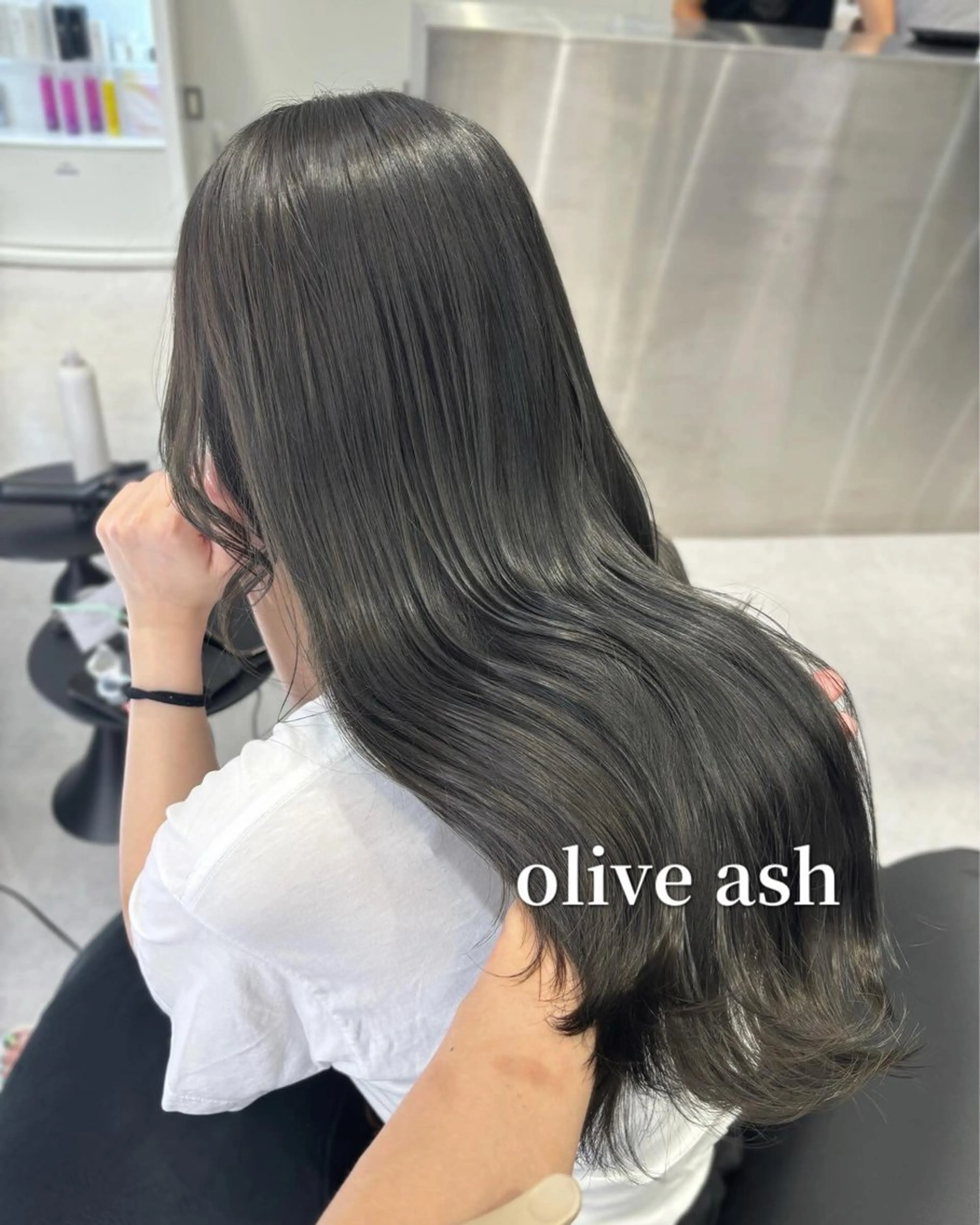 ロング カラー ブリーチなしレイヤー 髪質改善/韓国ヘアのヘアスタイル