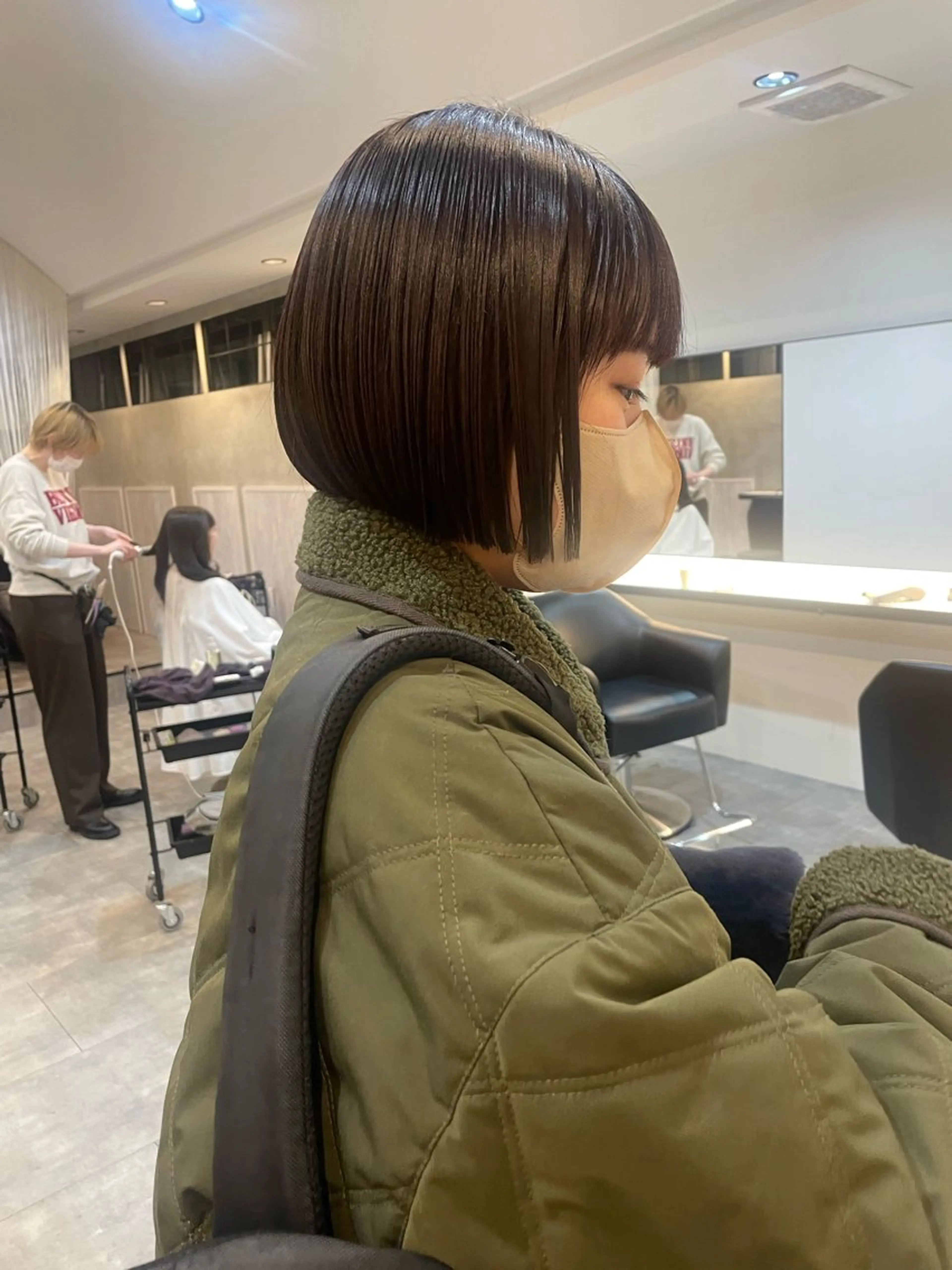 ショート カラー ボブ カット ヘアカラー 渋谷 留菜のヘアスタイル