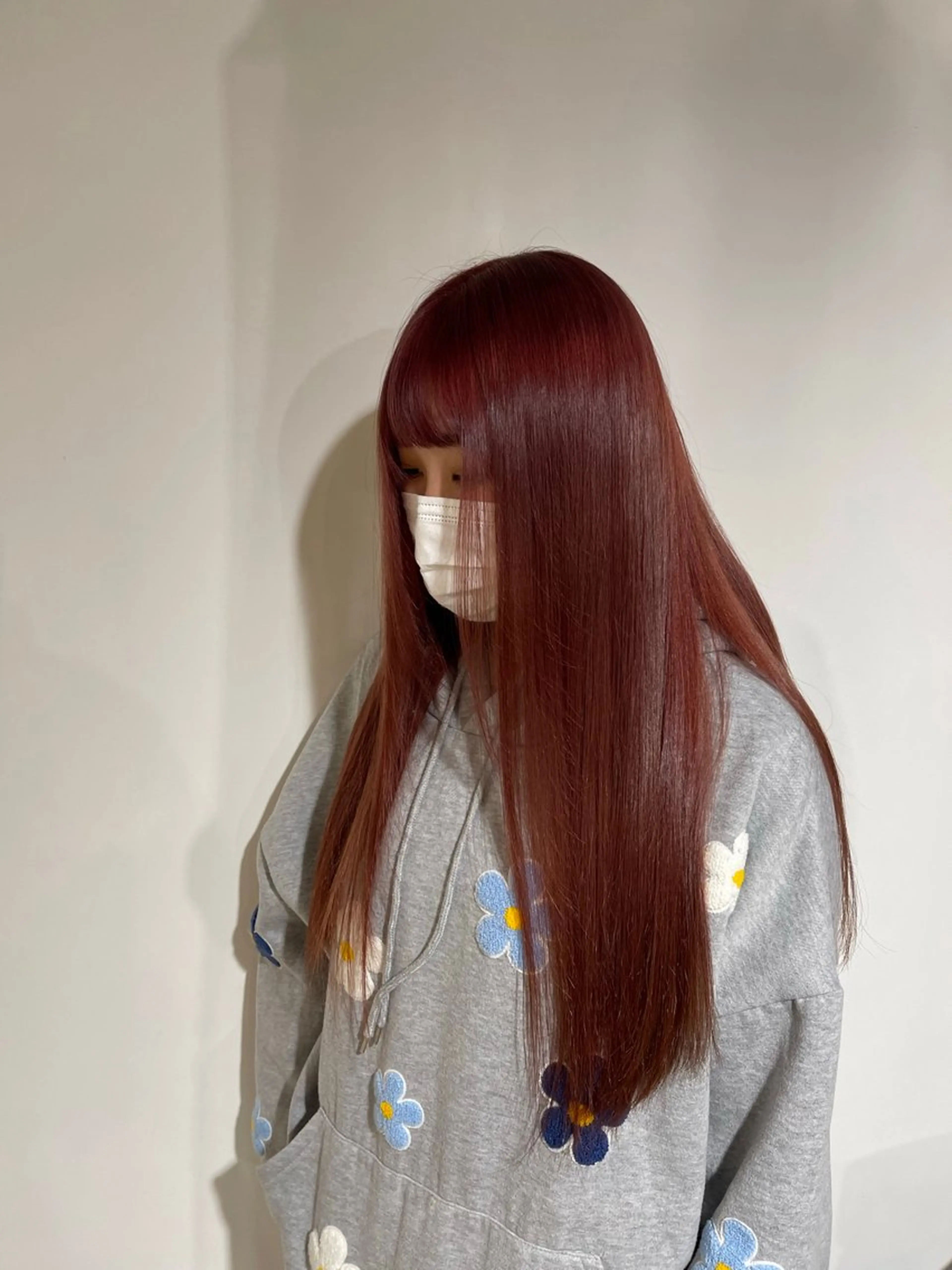 カラー ブリーチ ピンクカラー レッドカラー ヘアカラー レイヤー/ボブ /河内温太のヘアスタイル