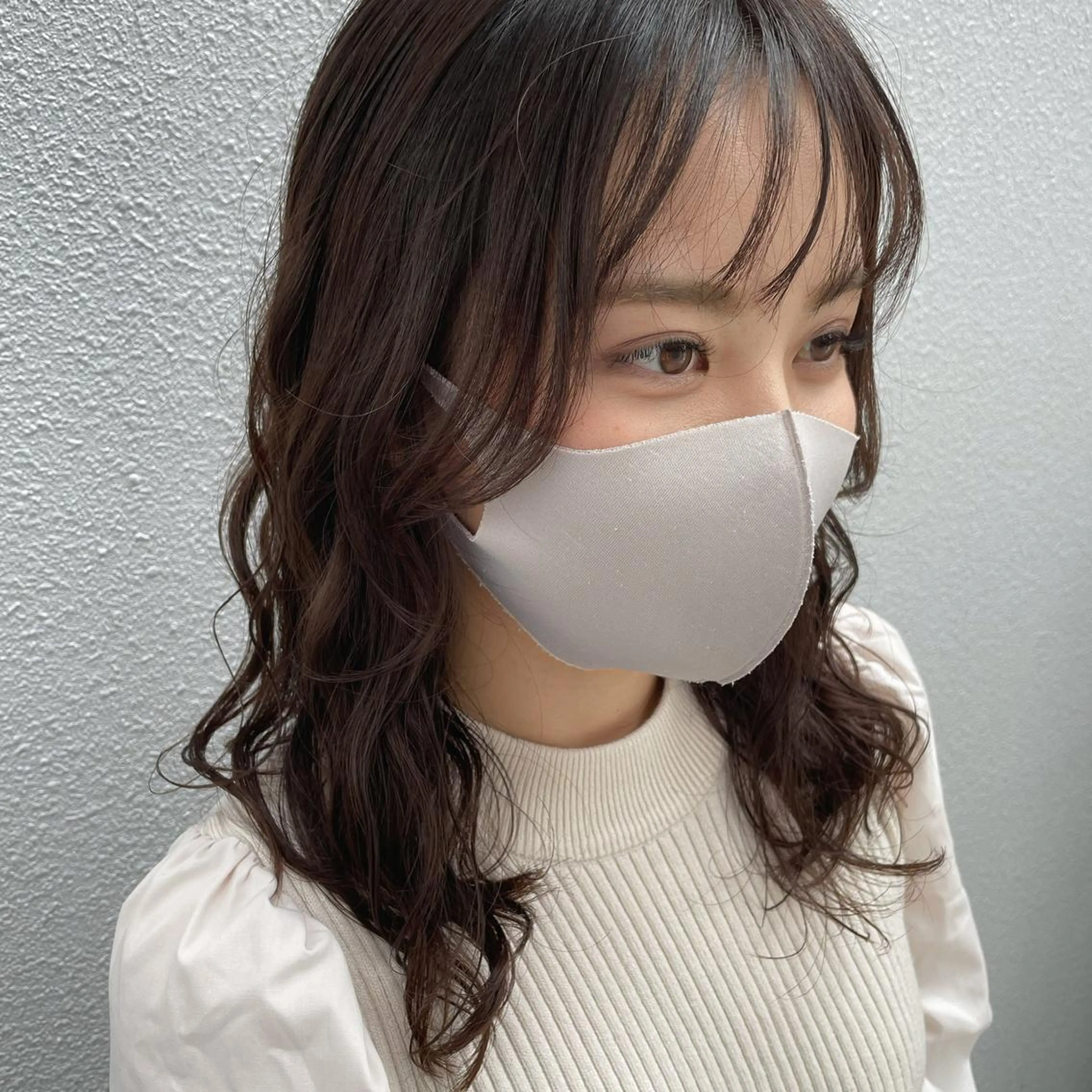 ミディアム 切りっぱなしボブ ショートボブ ミディアムパーマ ミストバング ボブ C’LD hair  produce /シールドヘア所属・モテ髪/ボブ/ショー ト/アダチフウトのヘアスタイル