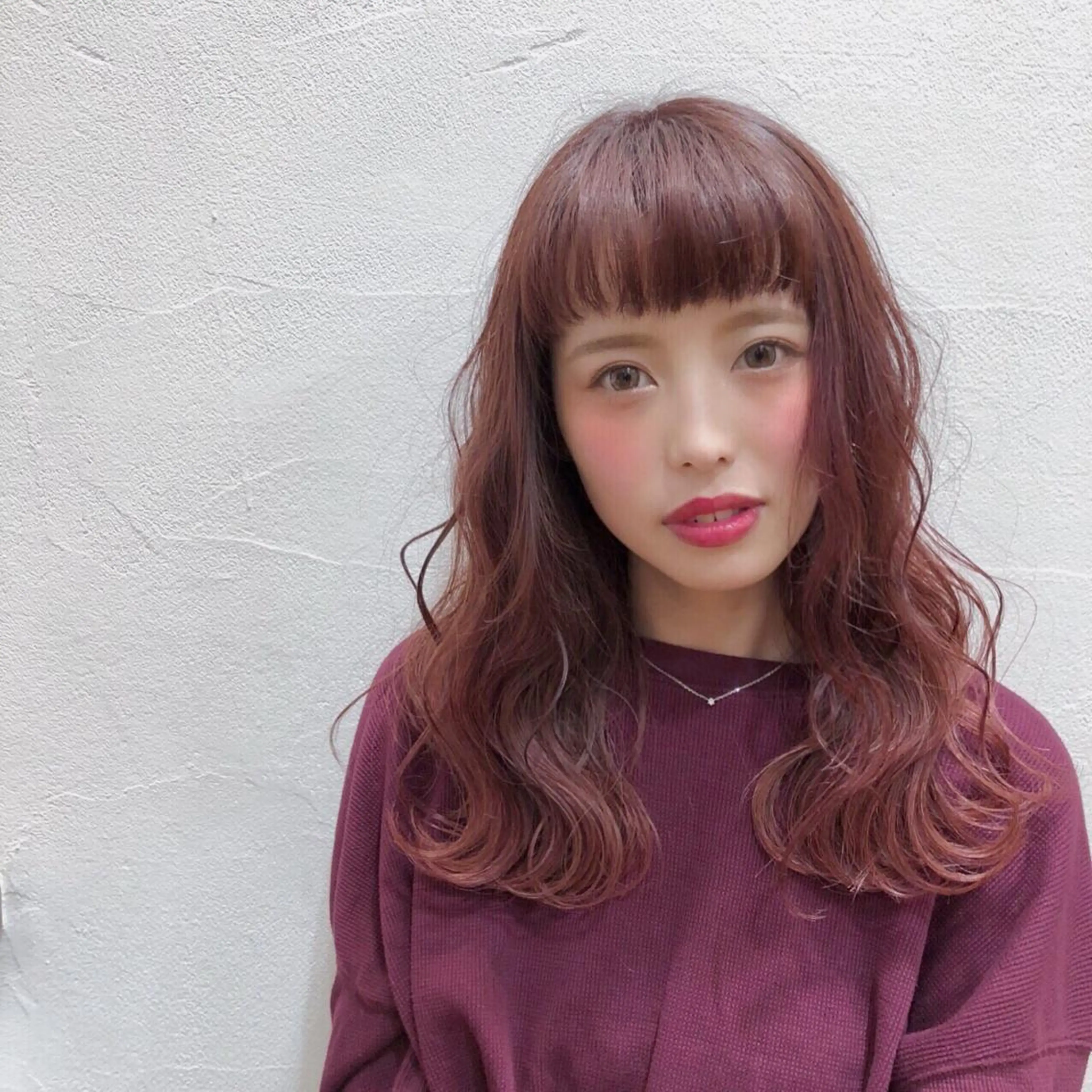 ミディアム カラー グラデーションカラー ハイライトカラー ハイライト オン眉 カット特化柏駅 徒歩3分LOUのヘアスタイル