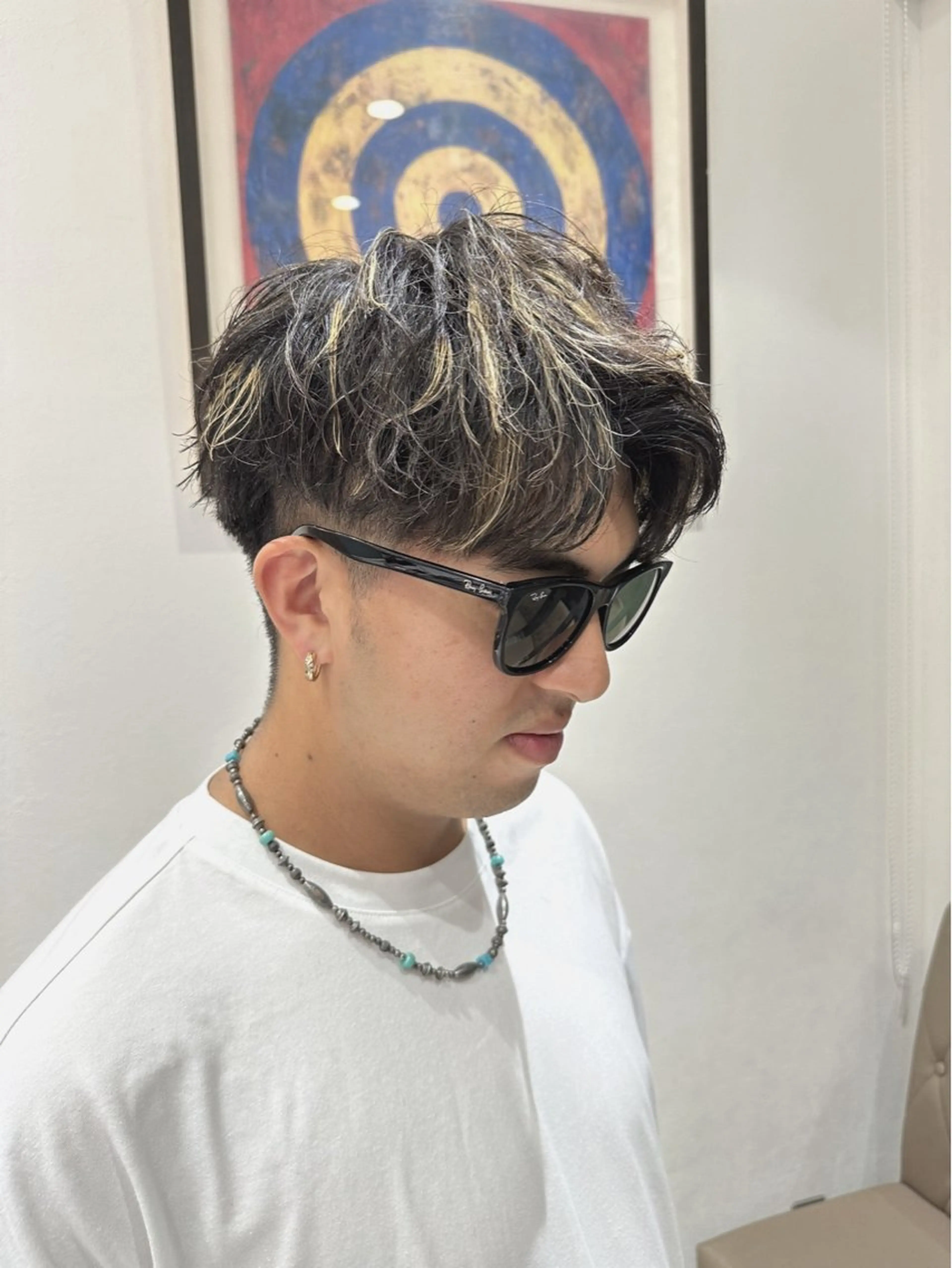 メンズ アップバング メンズメッシュ マッシュ カット メンズカット/進藤 龍之介のヘアスタイル