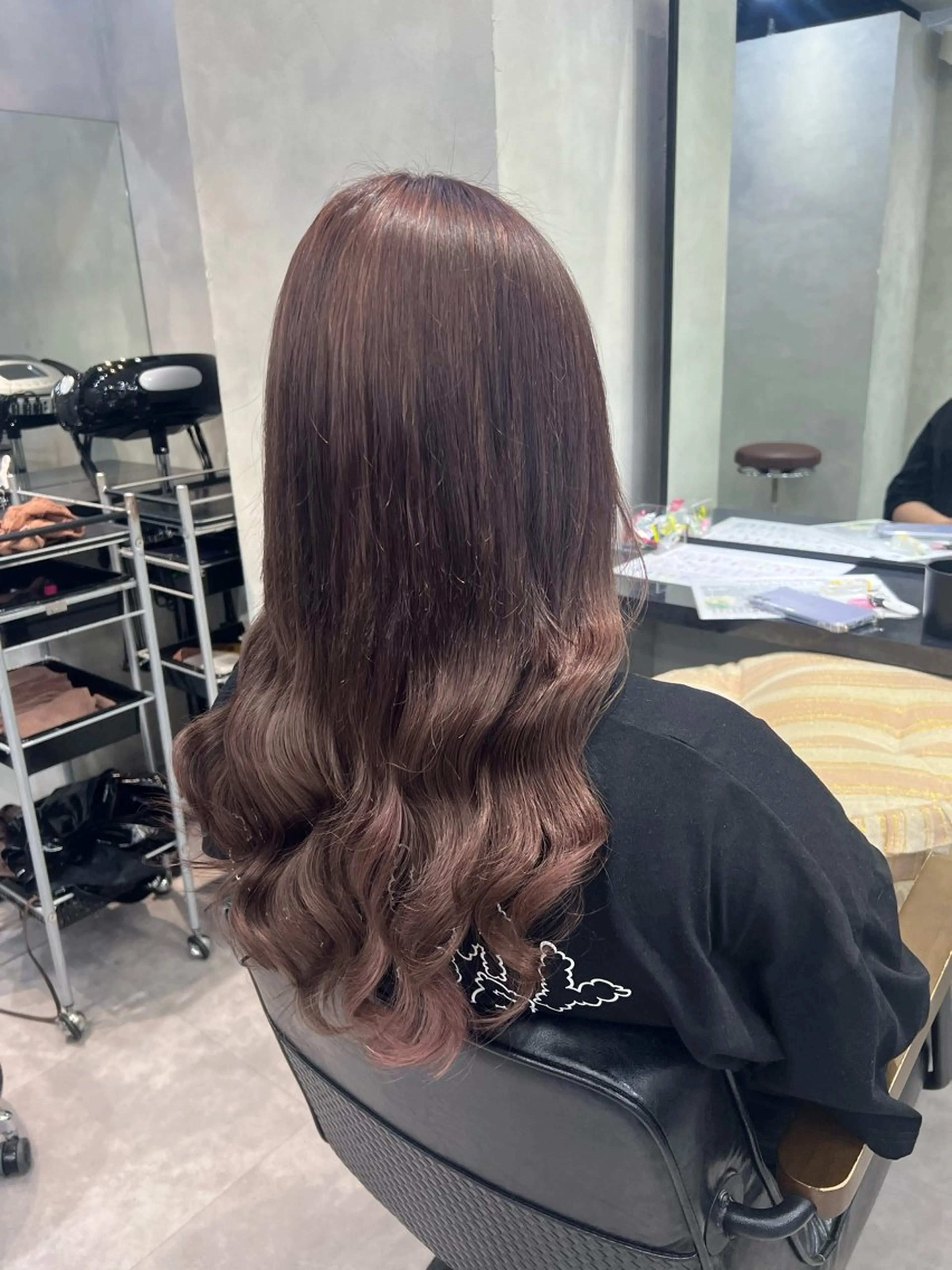 ロング カラー ヘアアレンジ シールエクステ アッシュ バレイヤージュ ベージュカラー 黒髪 カット ヘアカラー エクステ ar+ ❤︎ maiのヘアスタイル