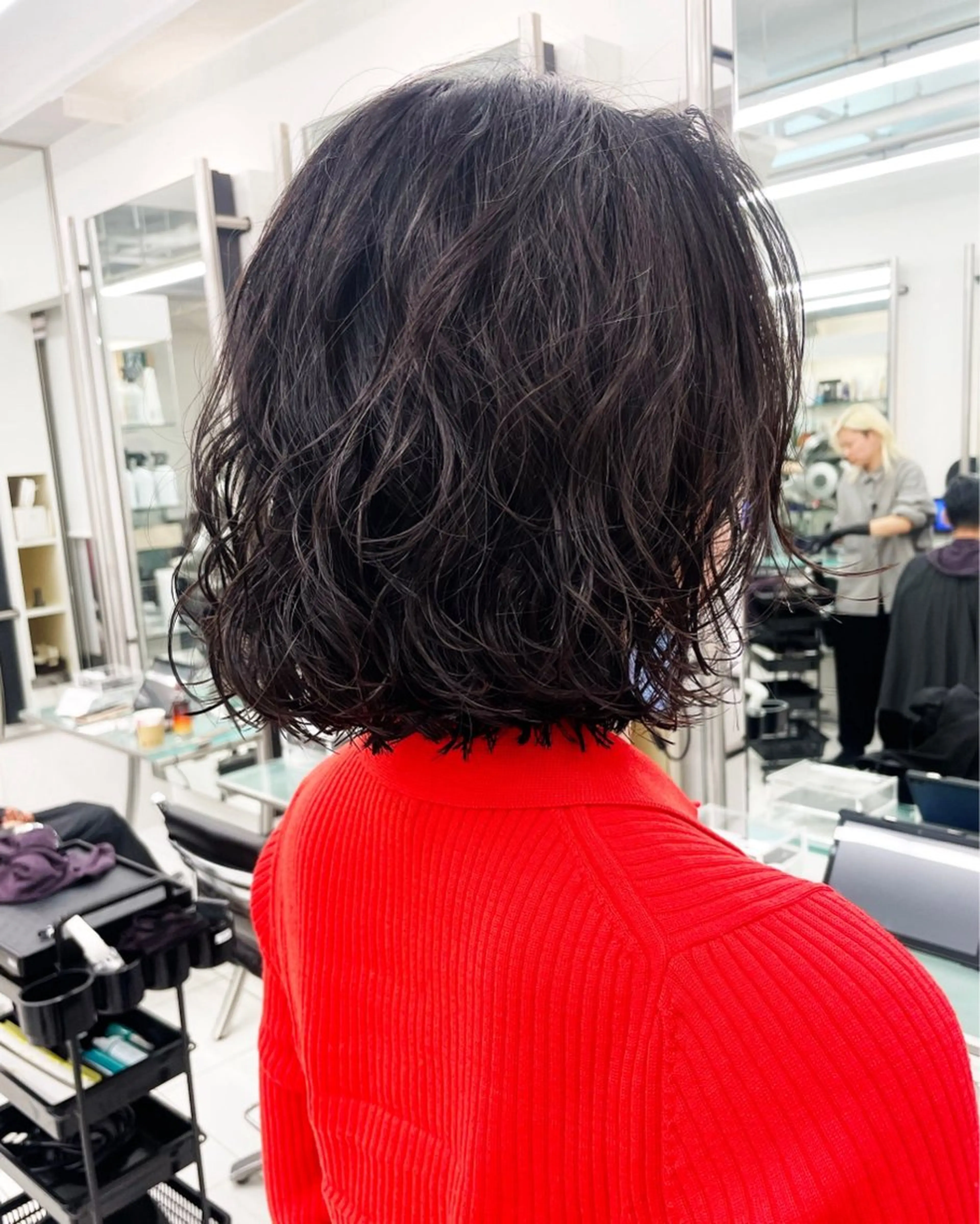 ミディアム パーマ 【本日完全無料】 キサヌキミワのヘアスタイル