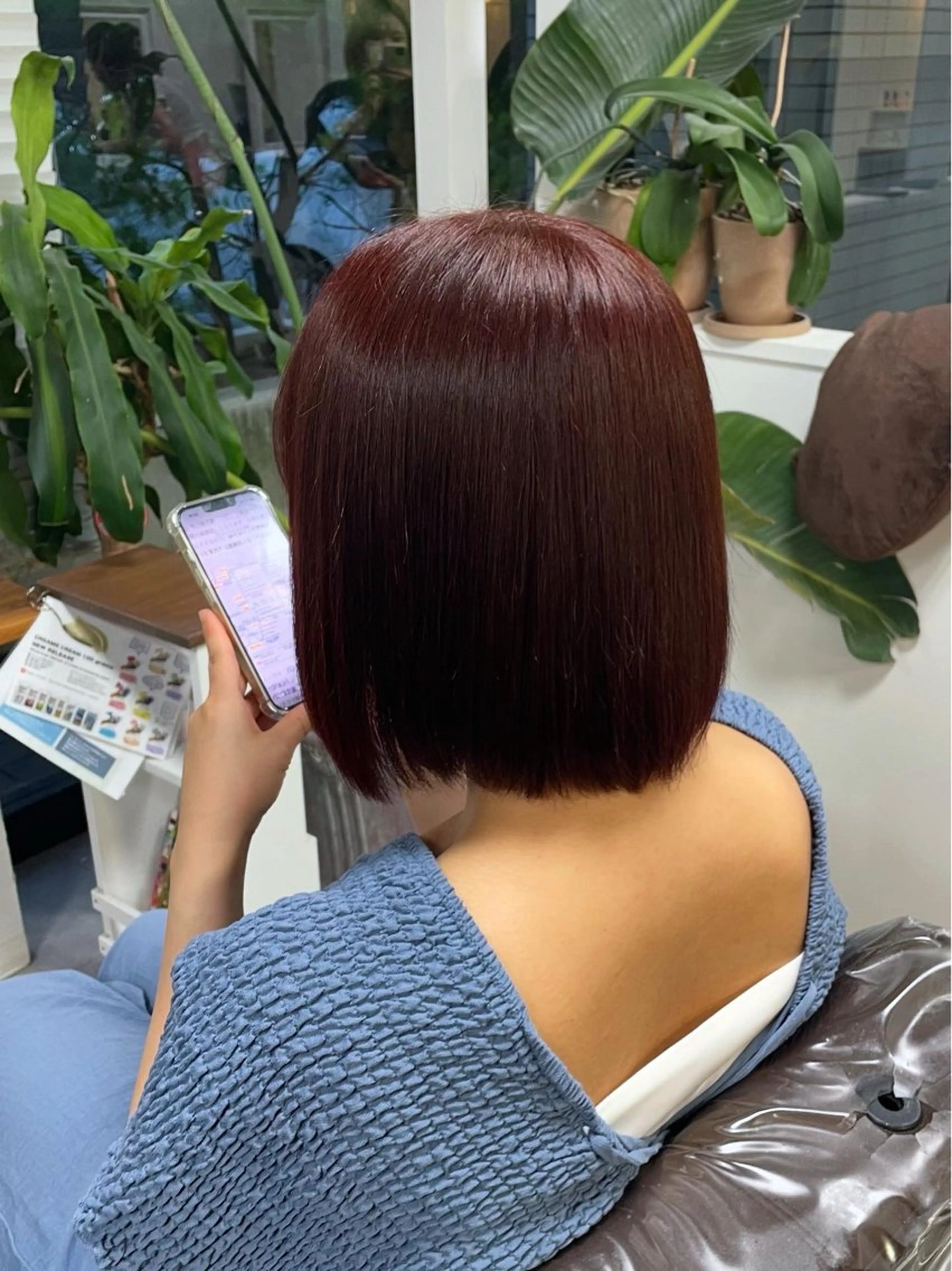 ショート レッドブラウン 川原 飛奈のヘアスタイル