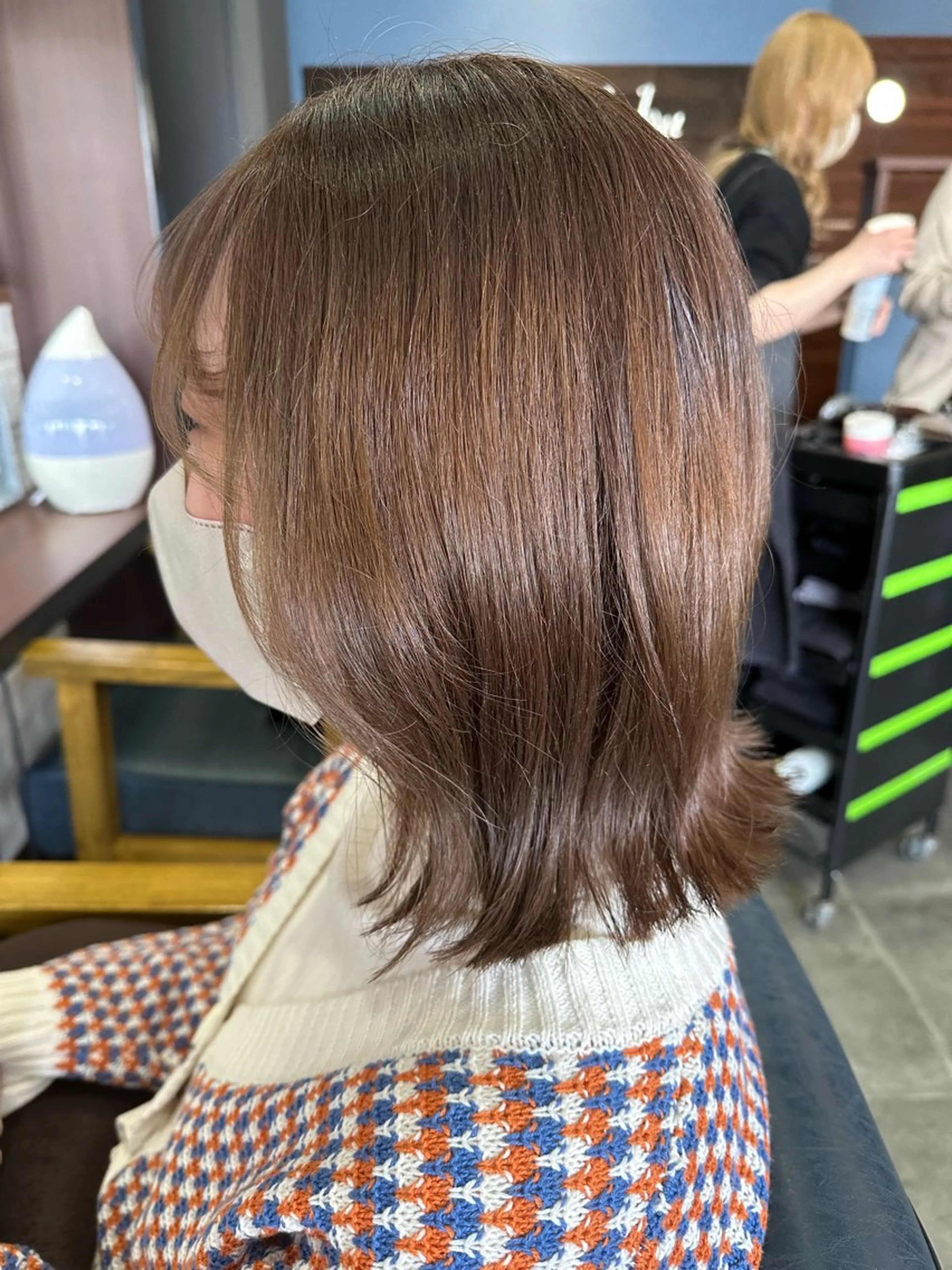 ミディアム ボブ 外ハネヘア カット ヘアカラー トリートメント 🎀Kubu🍀 Natsumu🎀のヘアスタイル