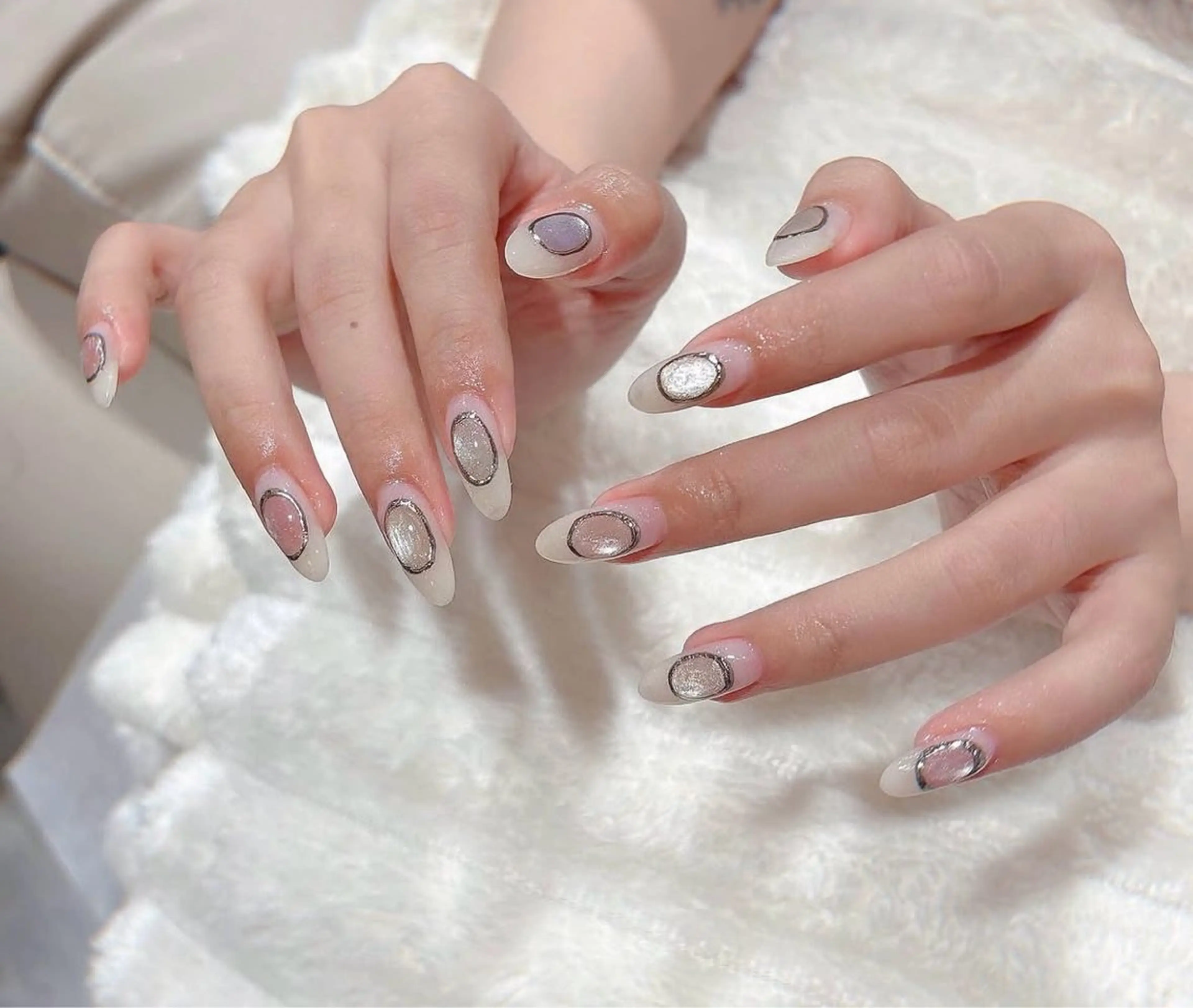 ネイル チークネイル フットネイル フレンチネイル グラデーション 韓国ネイル RibbonNail Staffのネイルデザイン