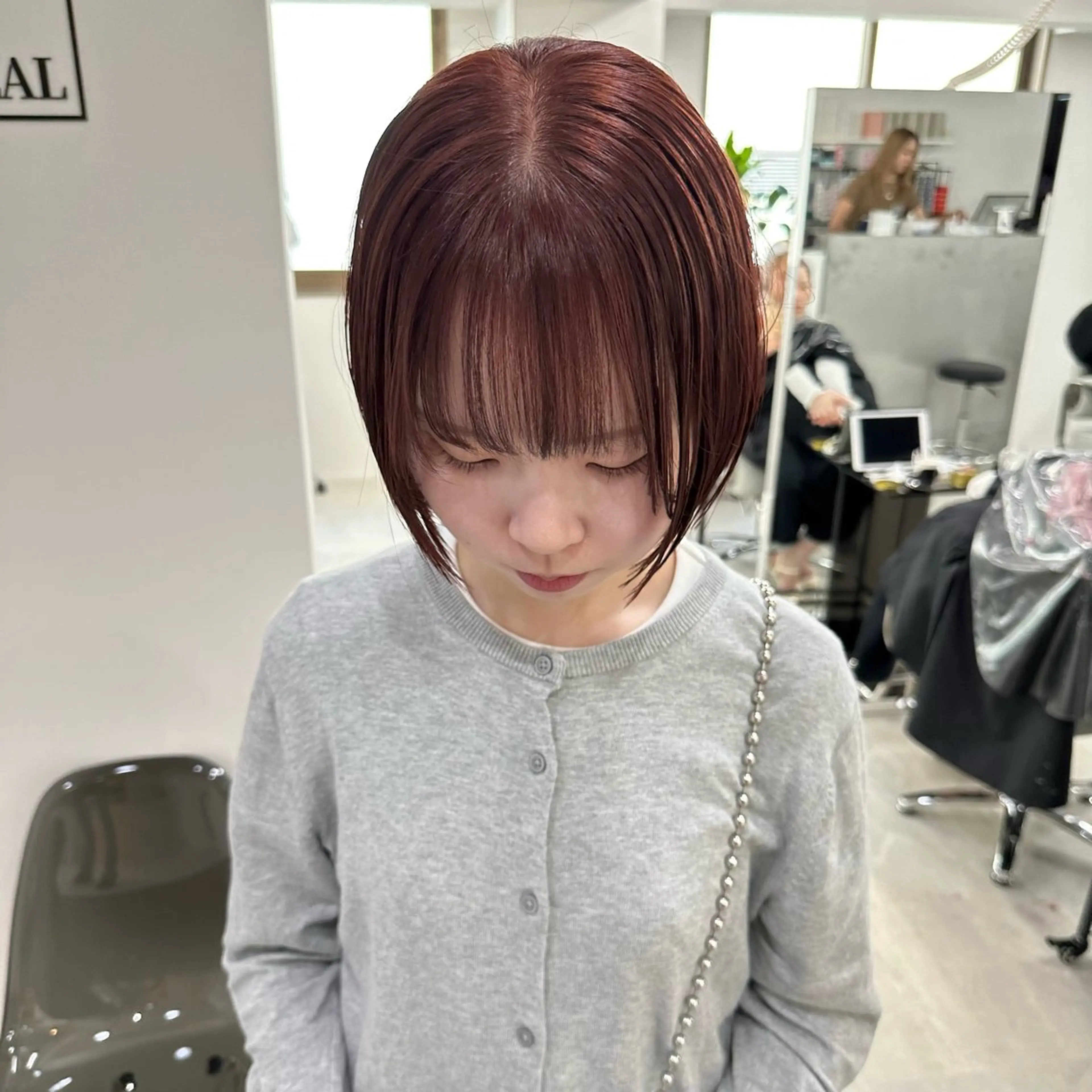 ミディアム カラー ヘアカラー トリートメント REAL 心斎橋所属・ハイトーン/ベージュ /デザイン🦋ナツミのヘアスタイル