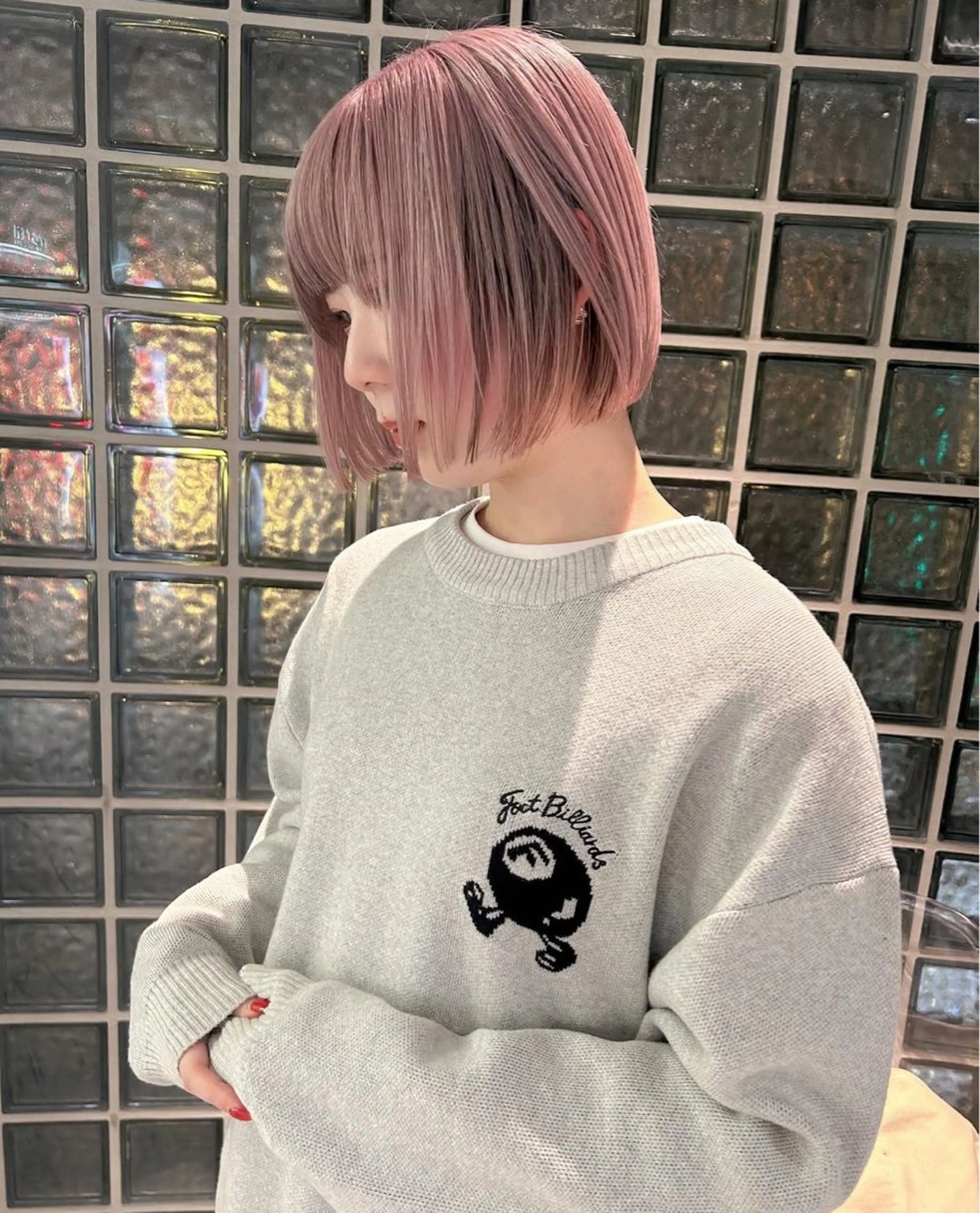 ショート カラー ヘアカラー トリートメント pele 梅田所属・PELEハイトーン shinobuのヘアスタイル