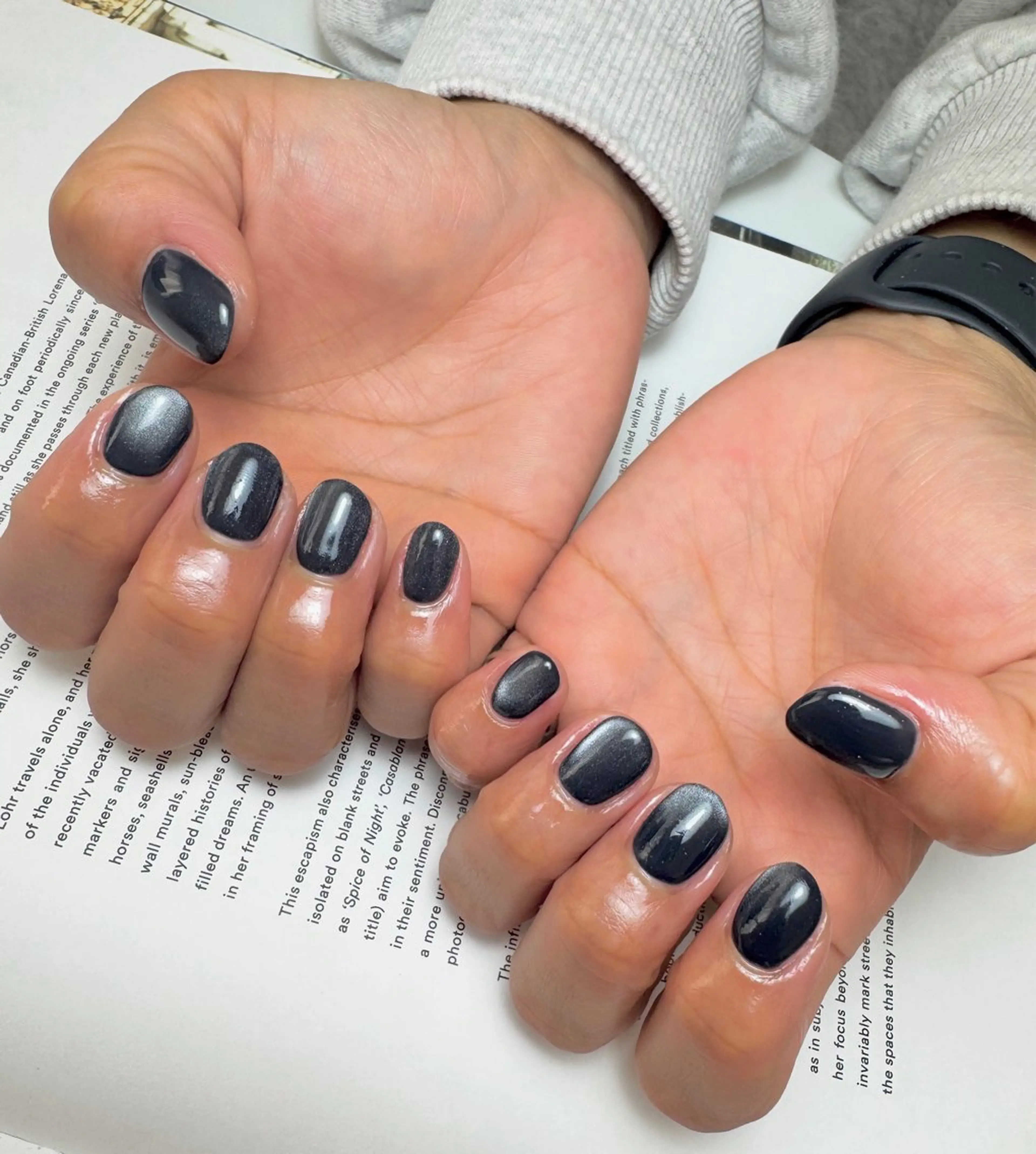 ネイル マグネットネイル ワンカラーネイル ハンドネイル 白日-hakubi nail-のネイルデザイン