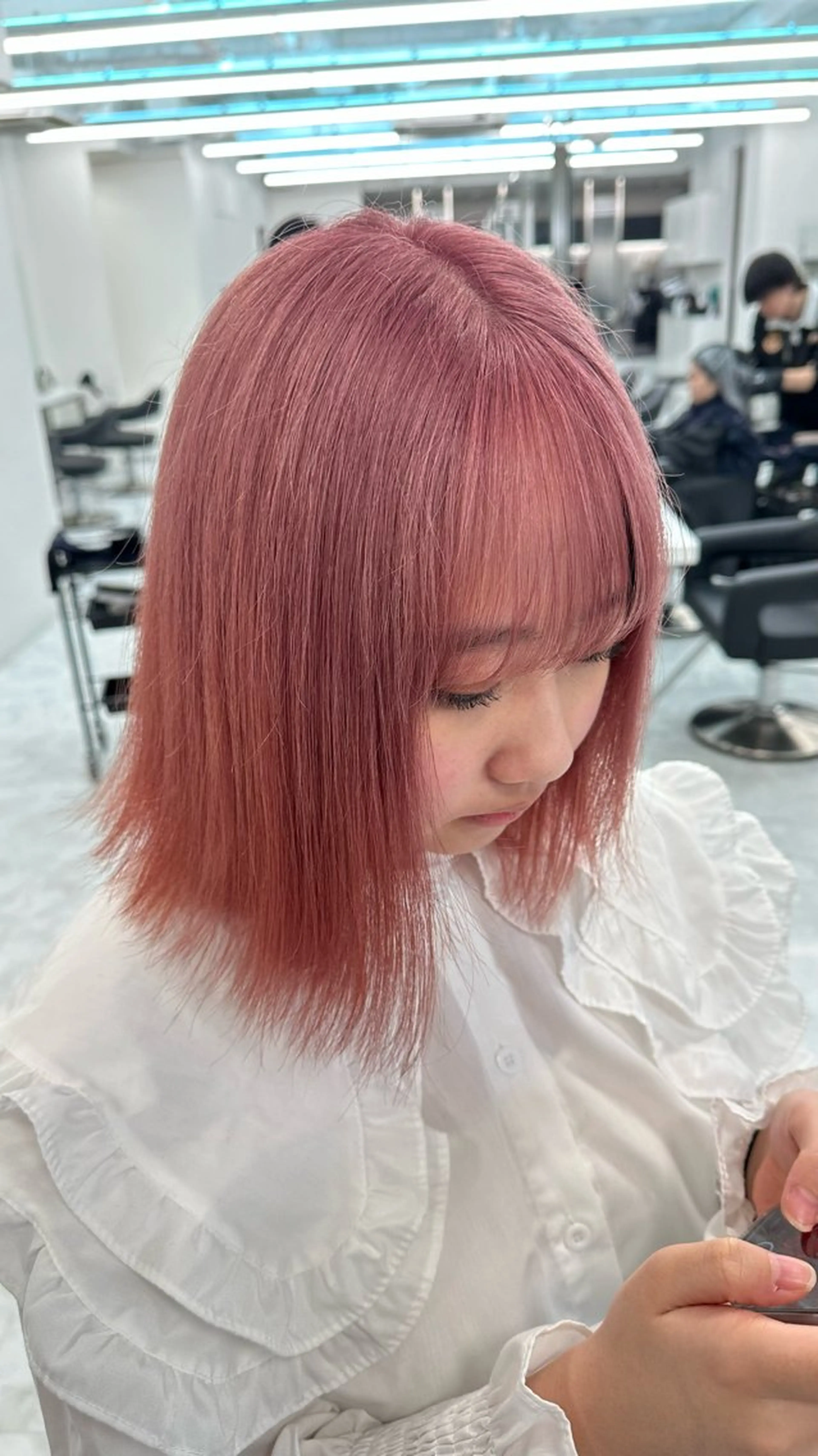 ミディアム カラー ヘアカラー トリートメント ダブルカラー 韓国ヘアKYONのヘアスタイル