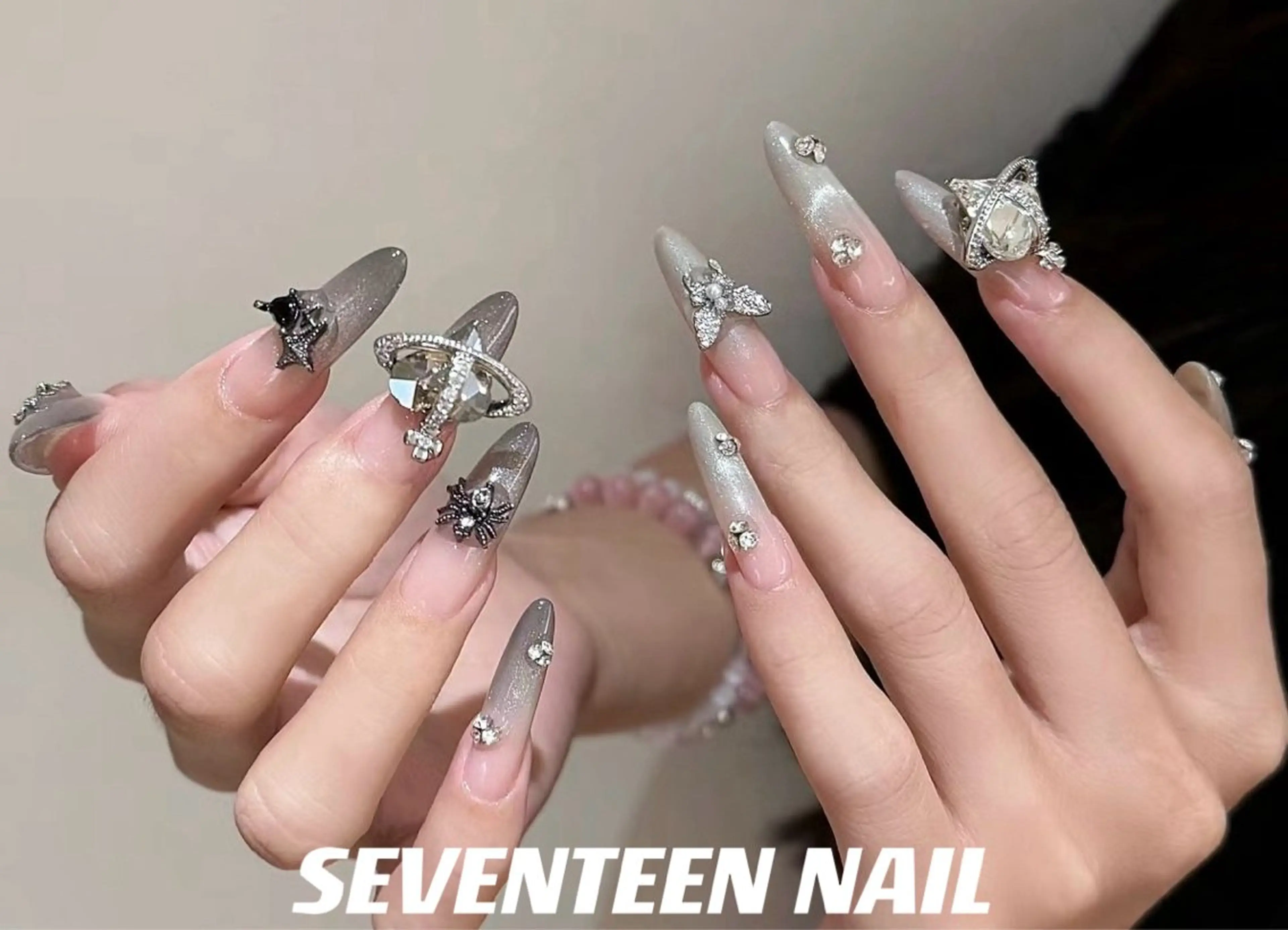 ネイル グラデーション マグネットネイル seventeen nail高田馬場店のネイルデザイン