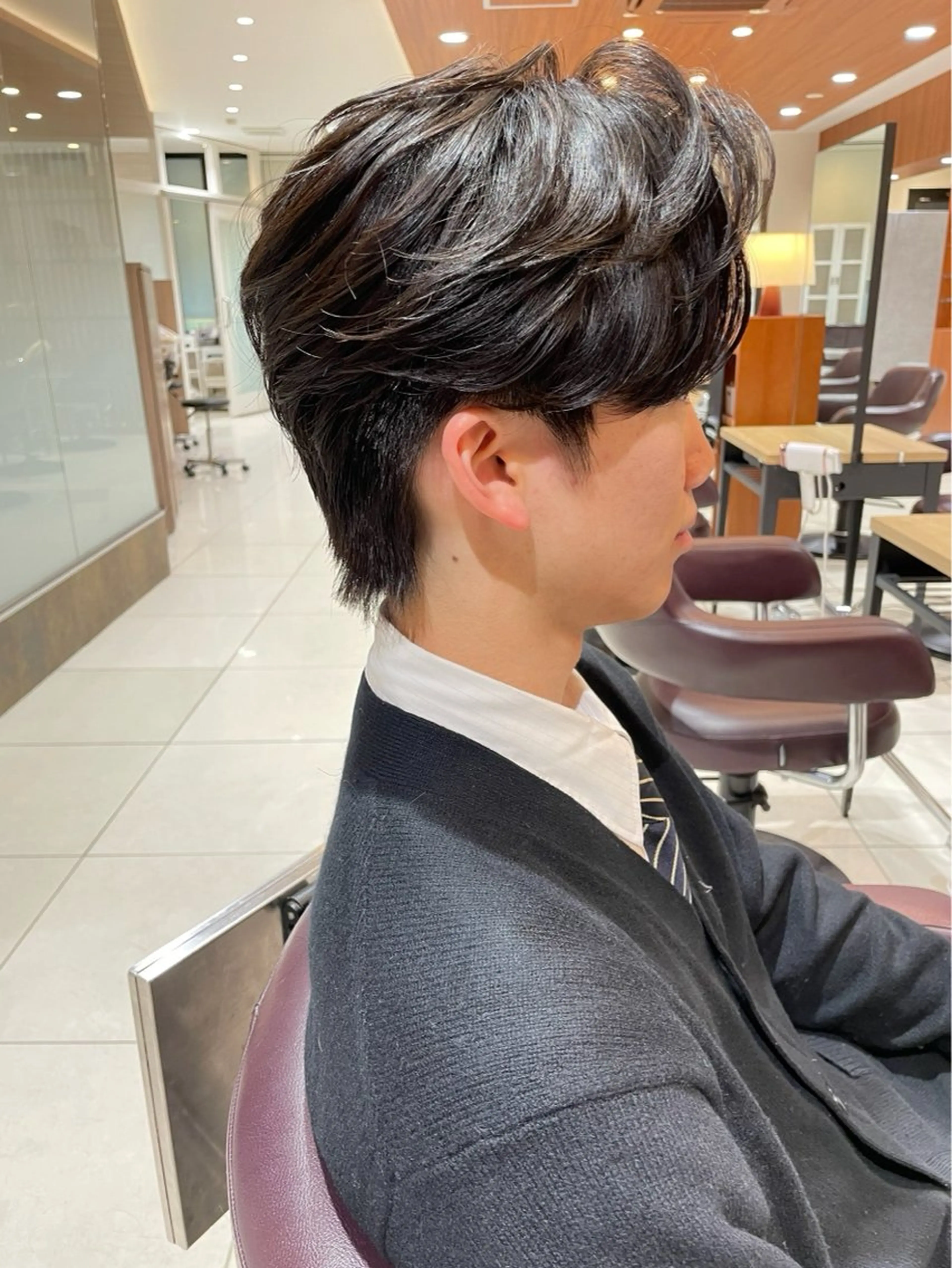 メンズカット＋フェザーパーマの写真