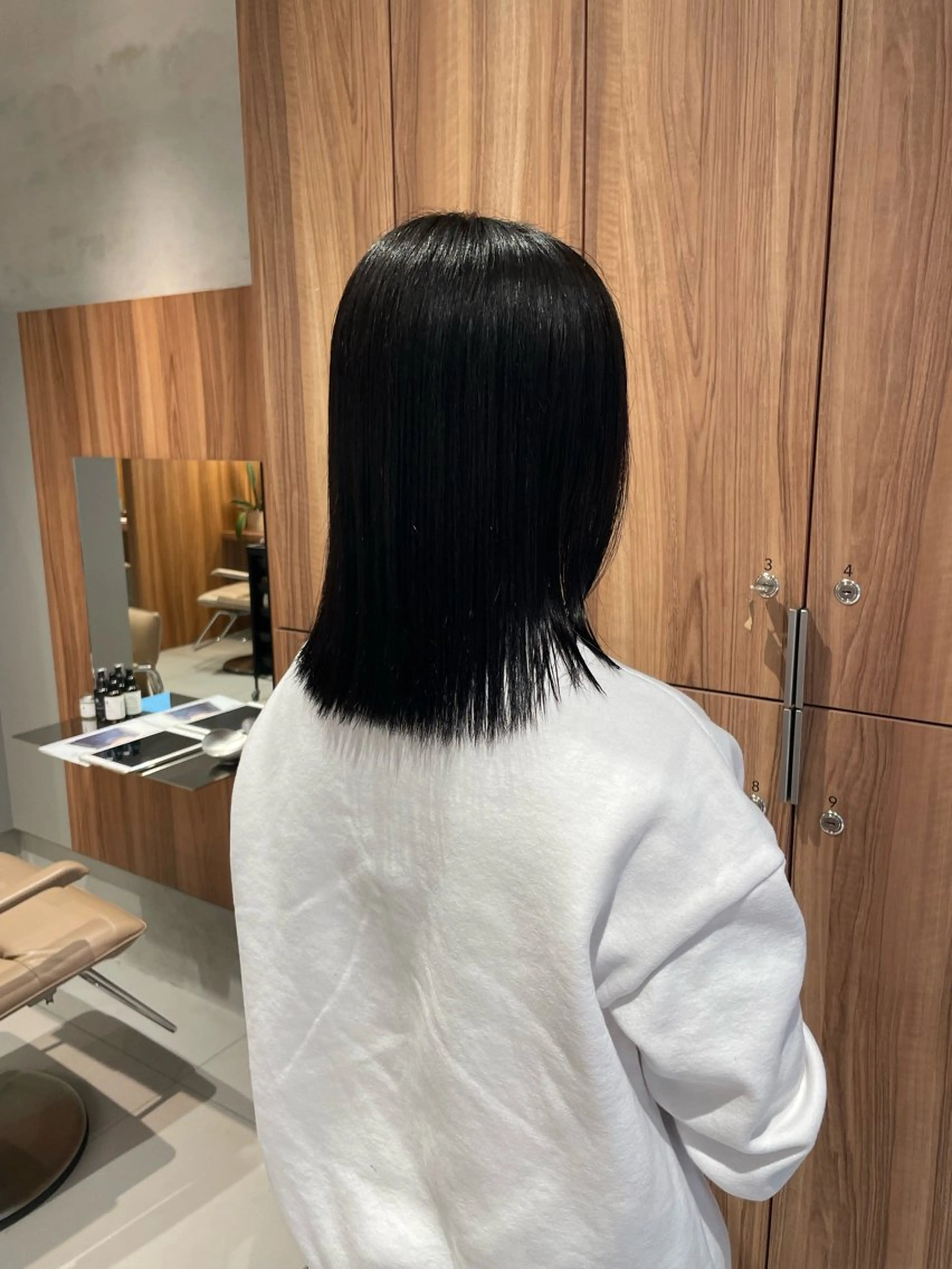 ミディアム カット 縮毛矯正 RIN⌇ メンズ⌇ 艶カラー🌙のヘアスタイル
