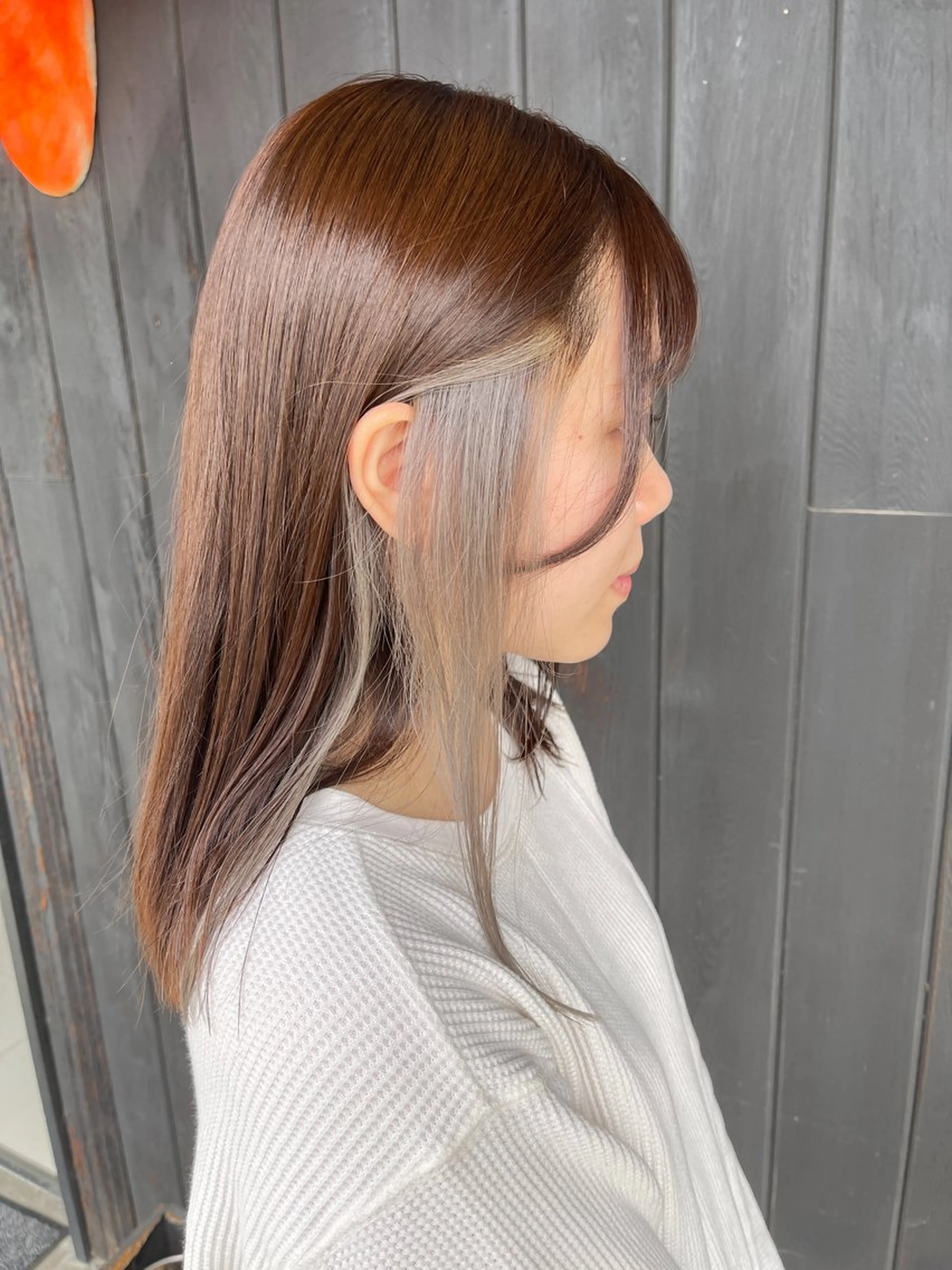 セミロング カット ヘアカラー 三好 達也のヘアスタイル