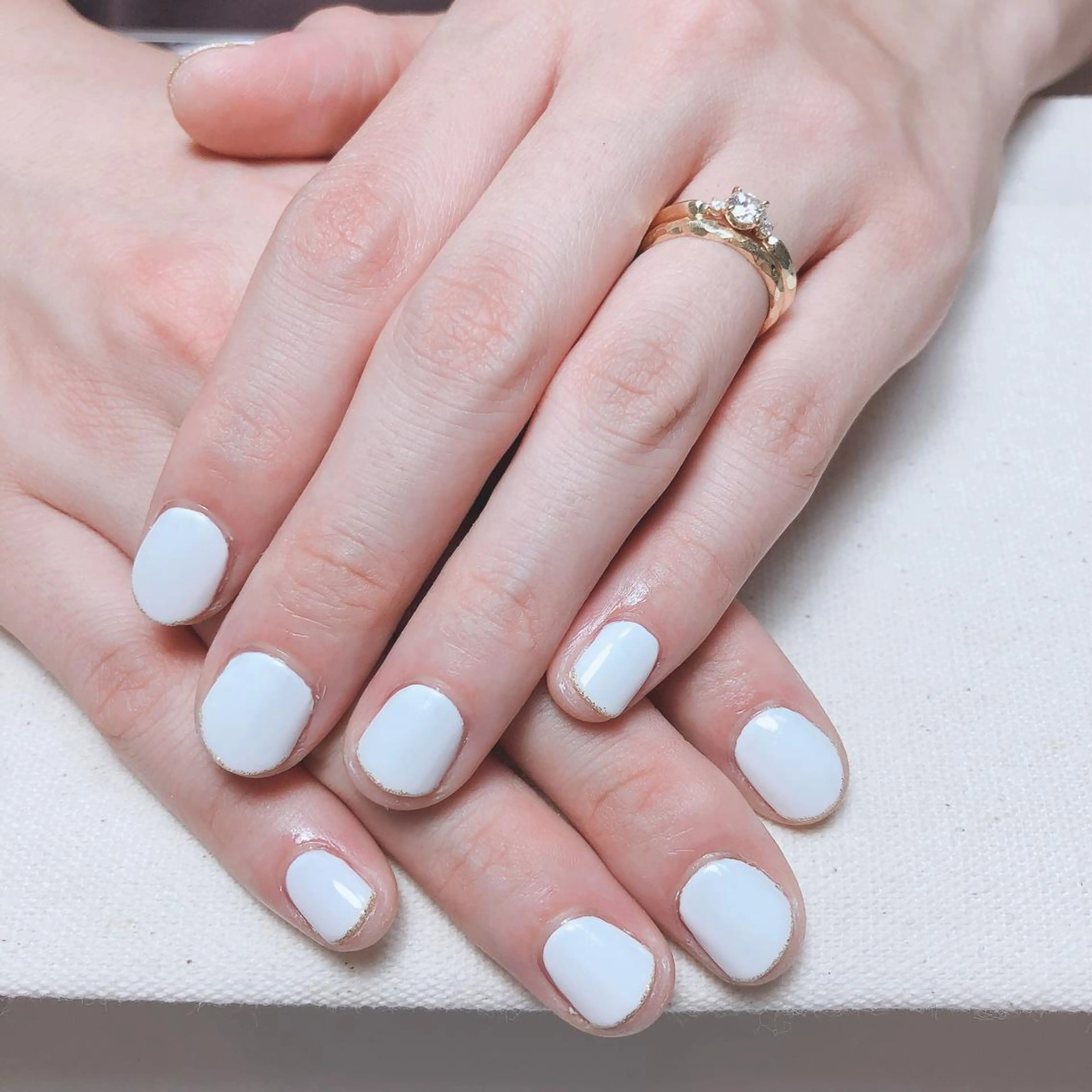 ネイル マットネイル ブライダルネイル ホワイト nail chouette*のネイルデザイン