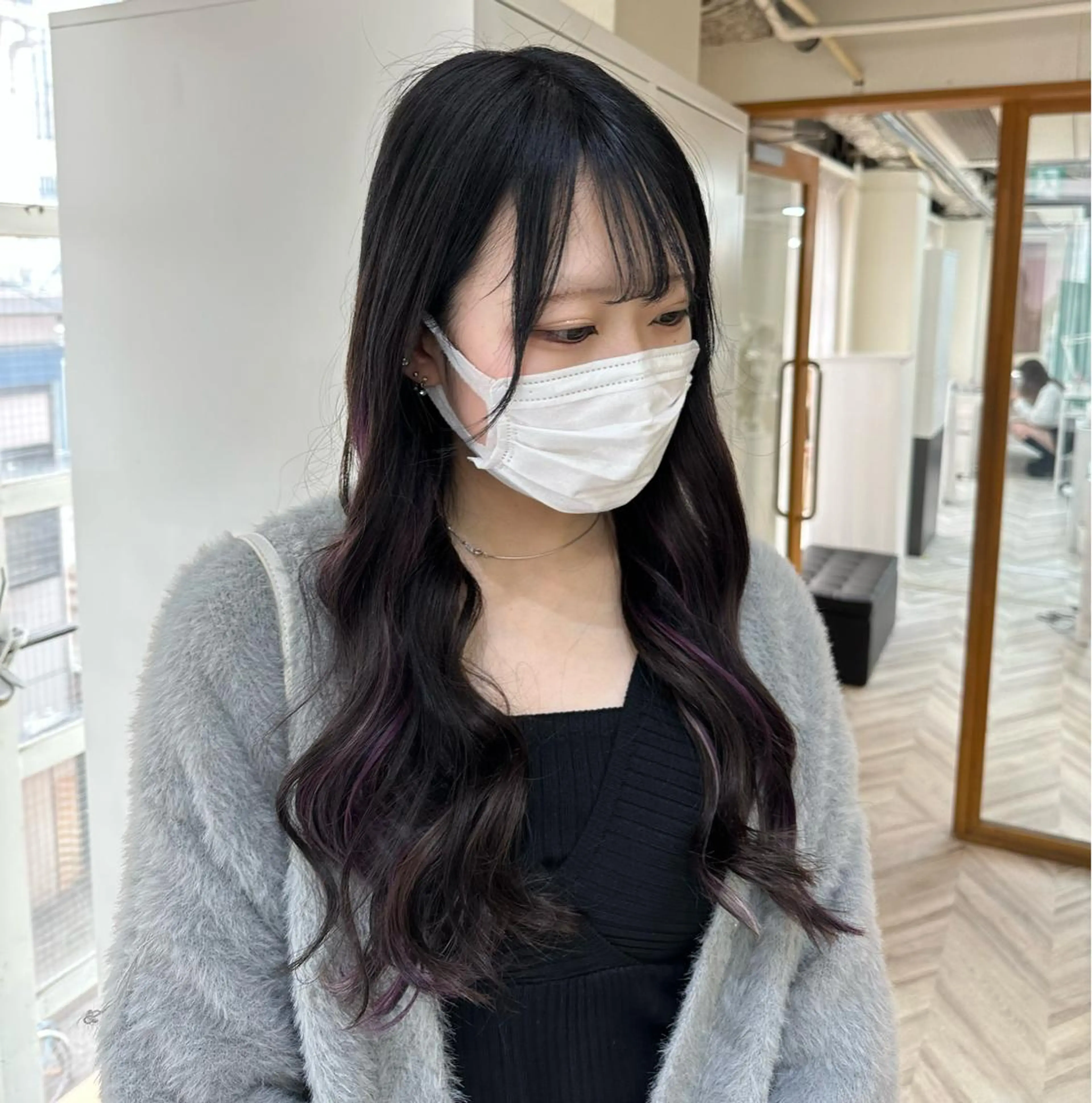 ロング ヘアセット 韓国ヘア×ハイトーン AYA💫のヘアスタイル