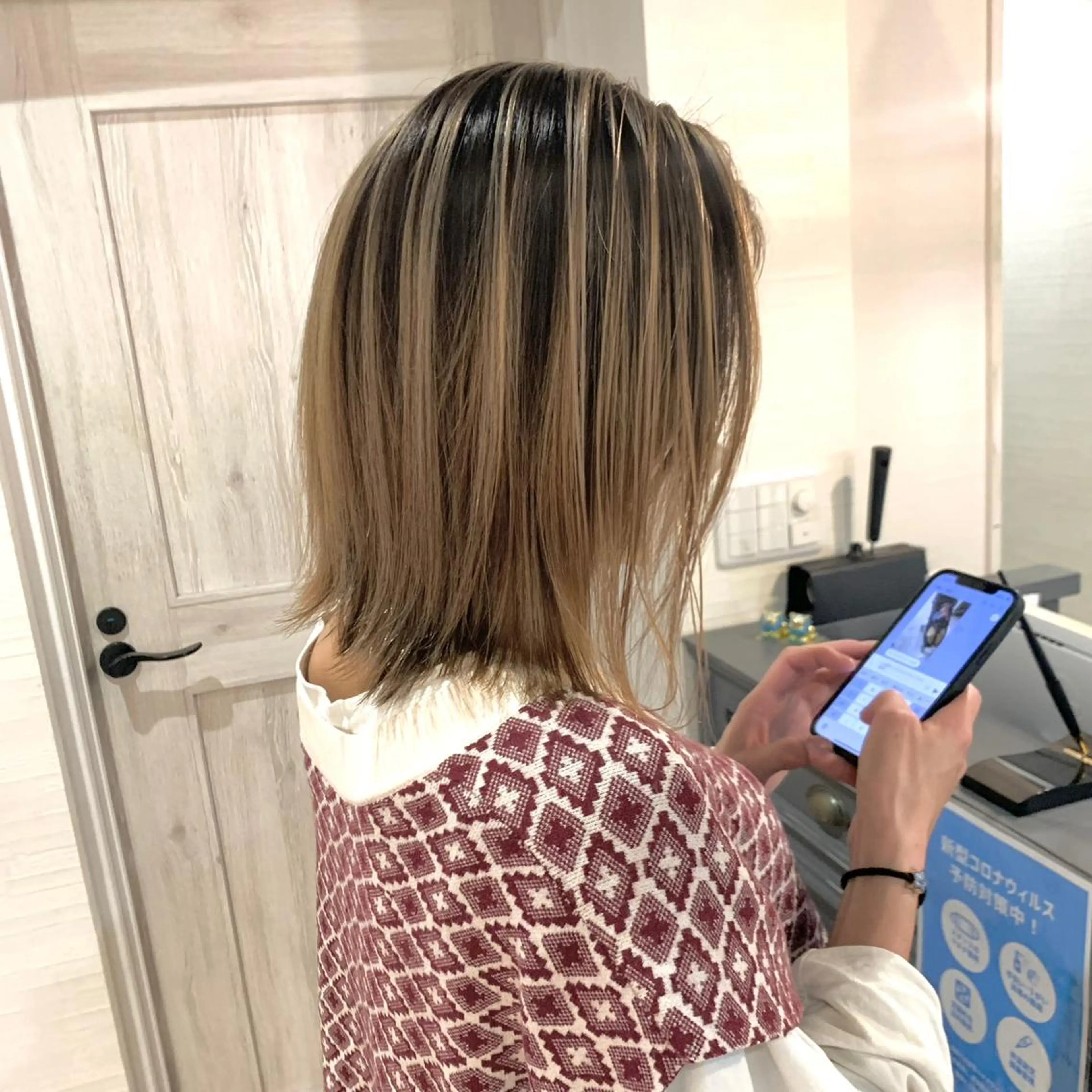 ミディアム カラー umber royce所属・ムラヨシ ショータのヘアスタイル