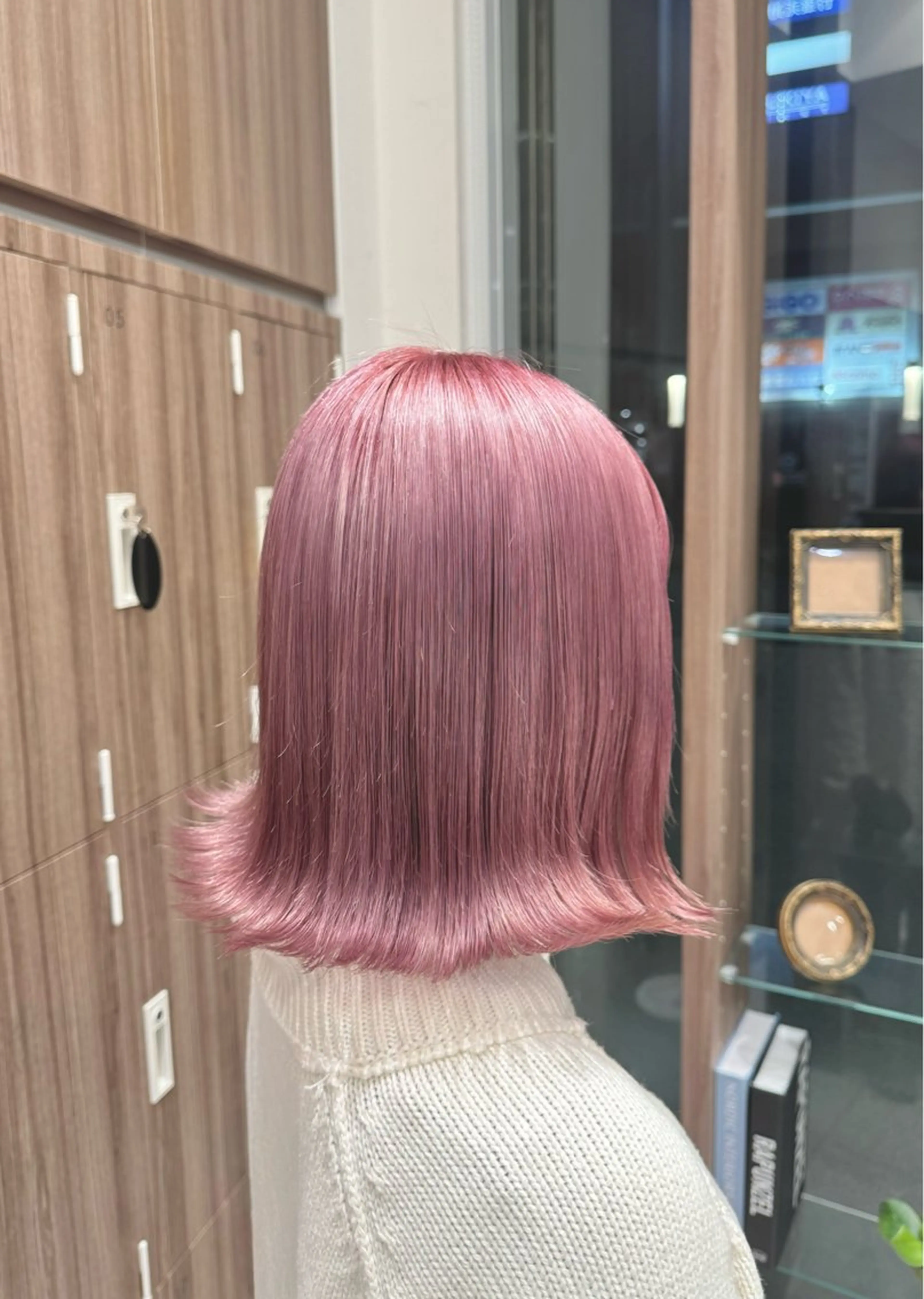ミディアム ヘアカラー トリートメント 前髪クロスパーマ /美髪矯正/和田優海のヘアスタイル