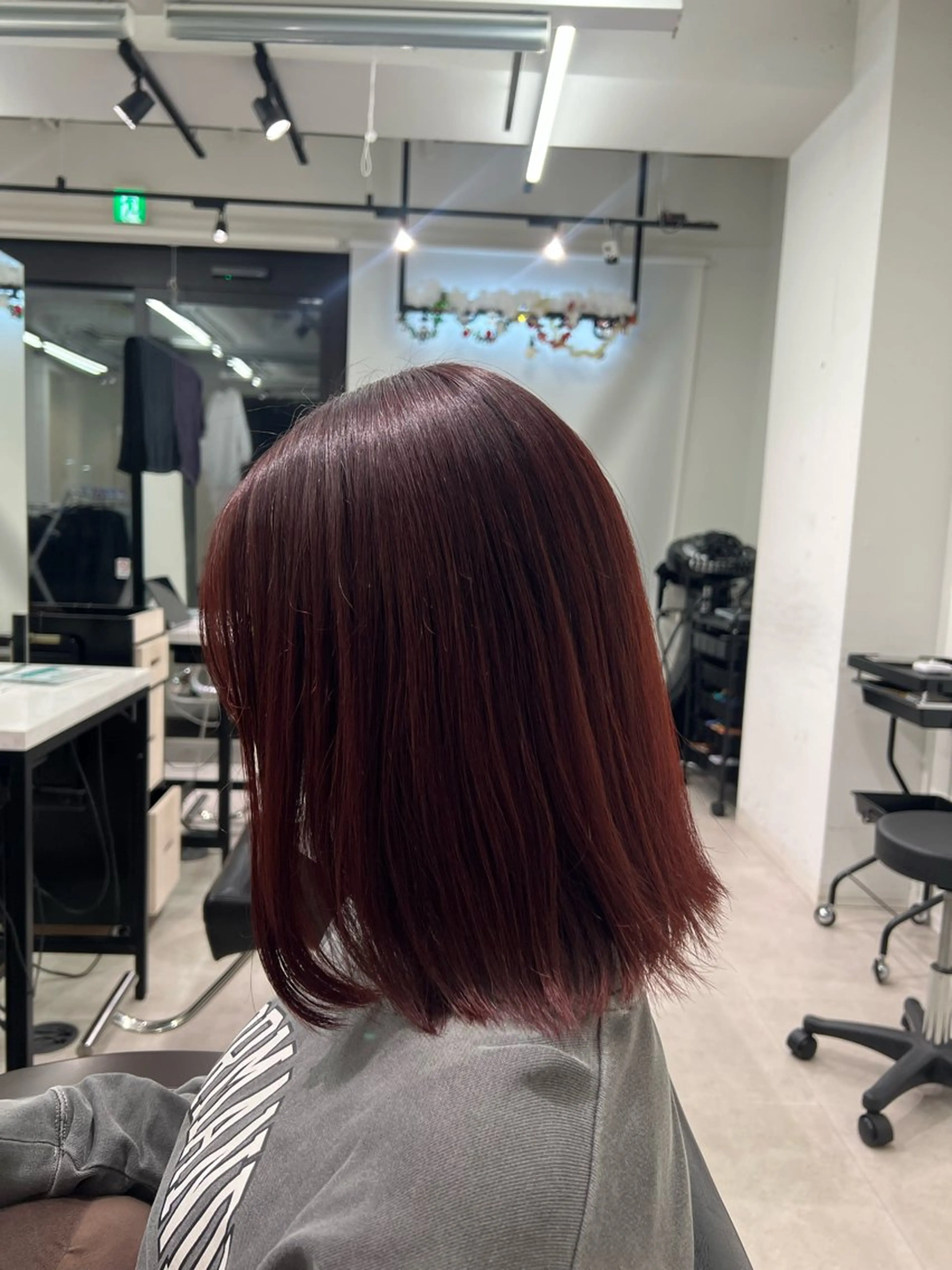 ミディアム カラー ヘアカラー トリートメント kei/透明感カラー /縮毛矯正/メンズのヘアスタイル