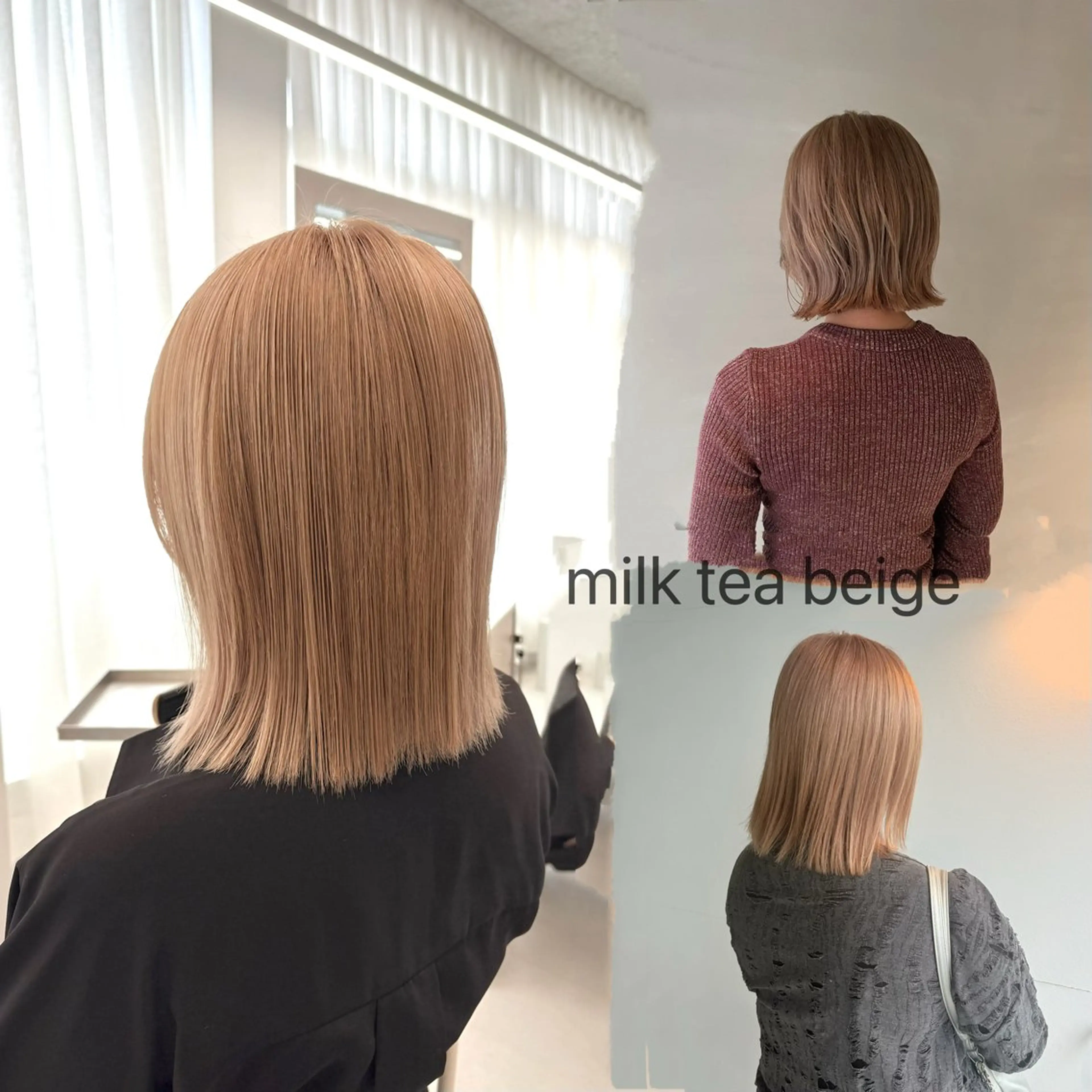 ミディアム カラー ヘアカラー トリートメント 透明感/艶髪カラー/ 韓国/rinaのヘアスタイル