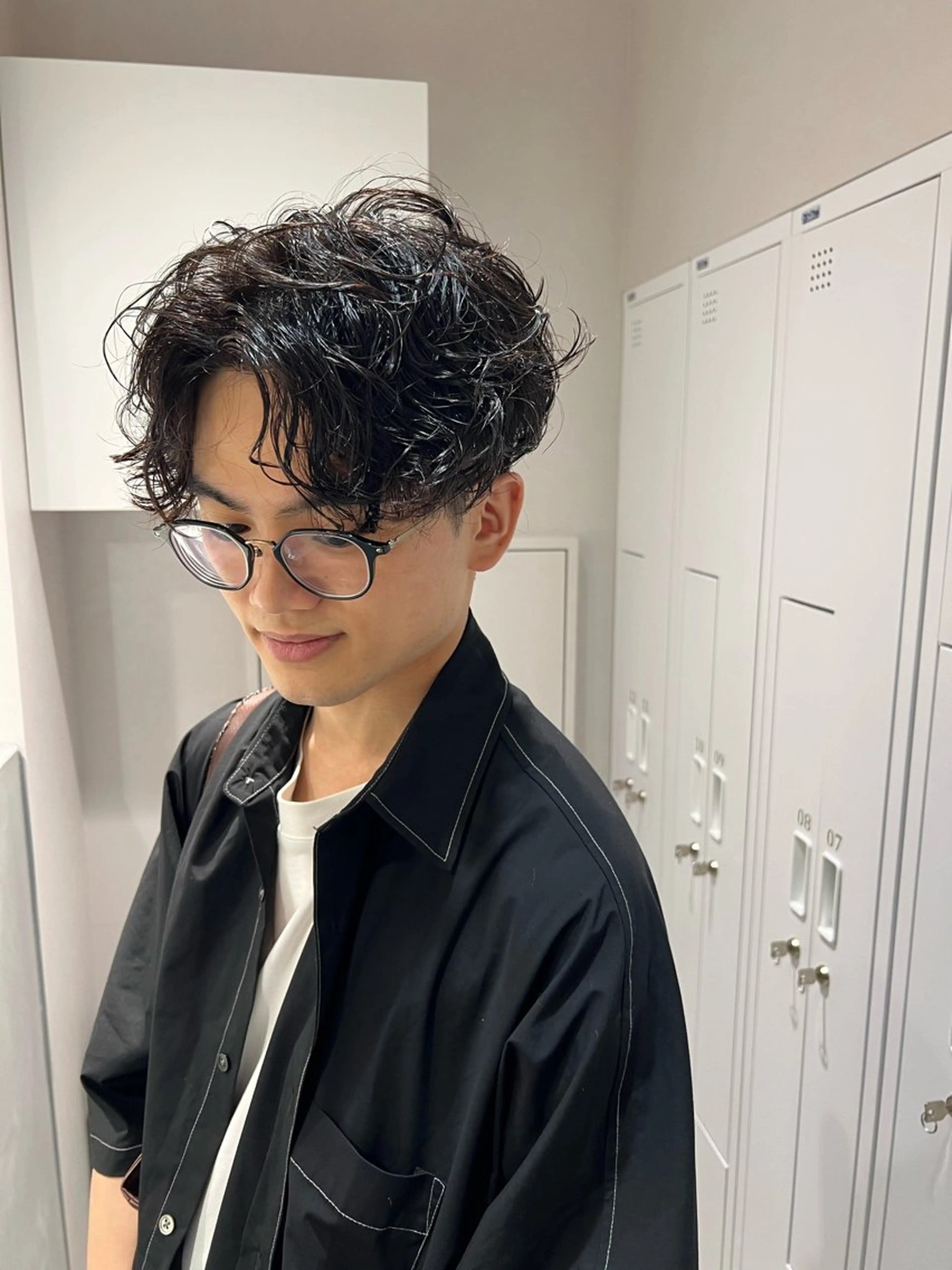 ショート パーマ メンズ メンズパーマ ニュアンスパーマ 樋野 亮のヘアスタイル