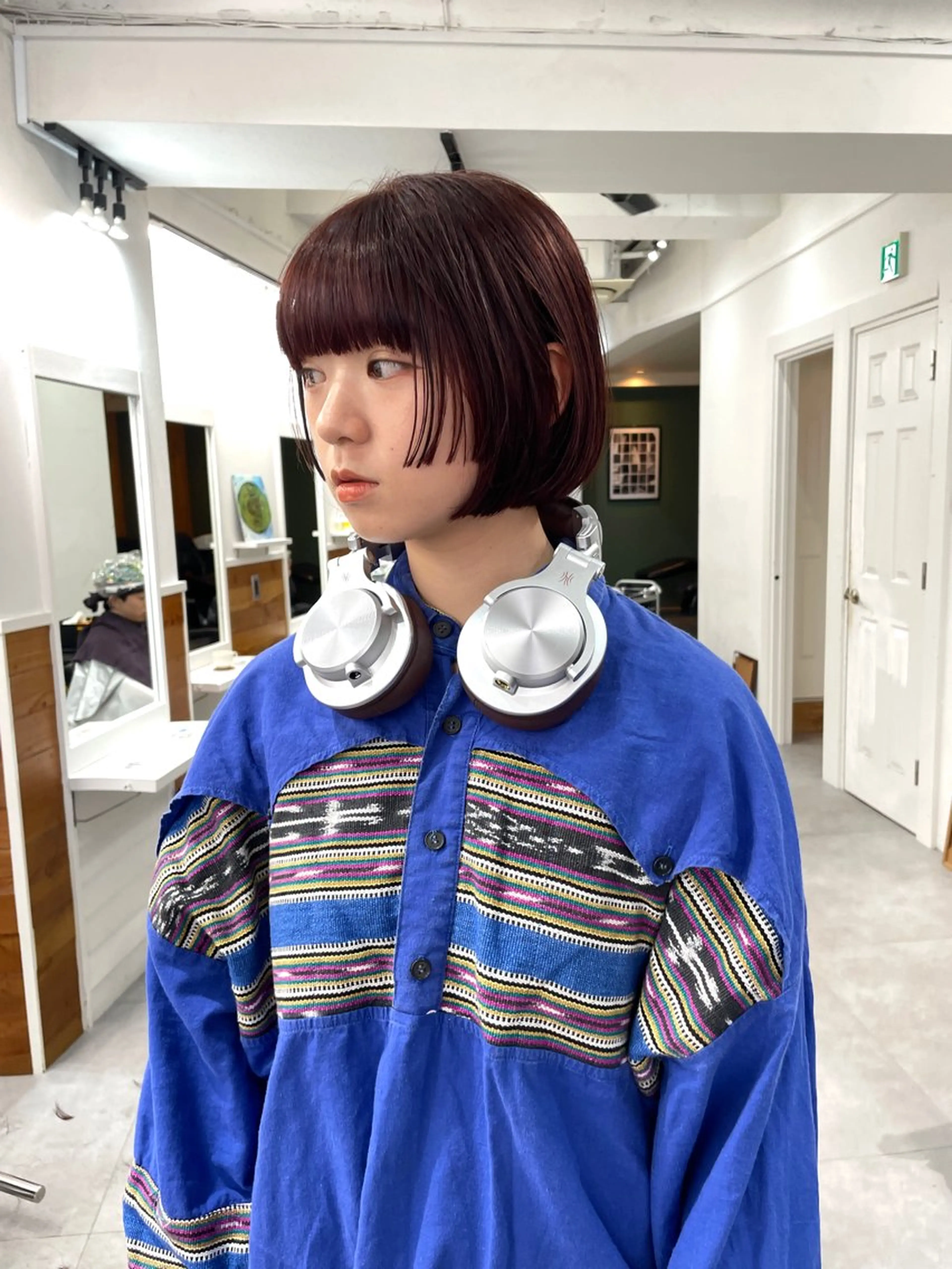 ミディアム カラー ボブ 姫カット カット ヘアカラー トリートメント レイヤー／似合わせ TAKUYAのヘアスタイル