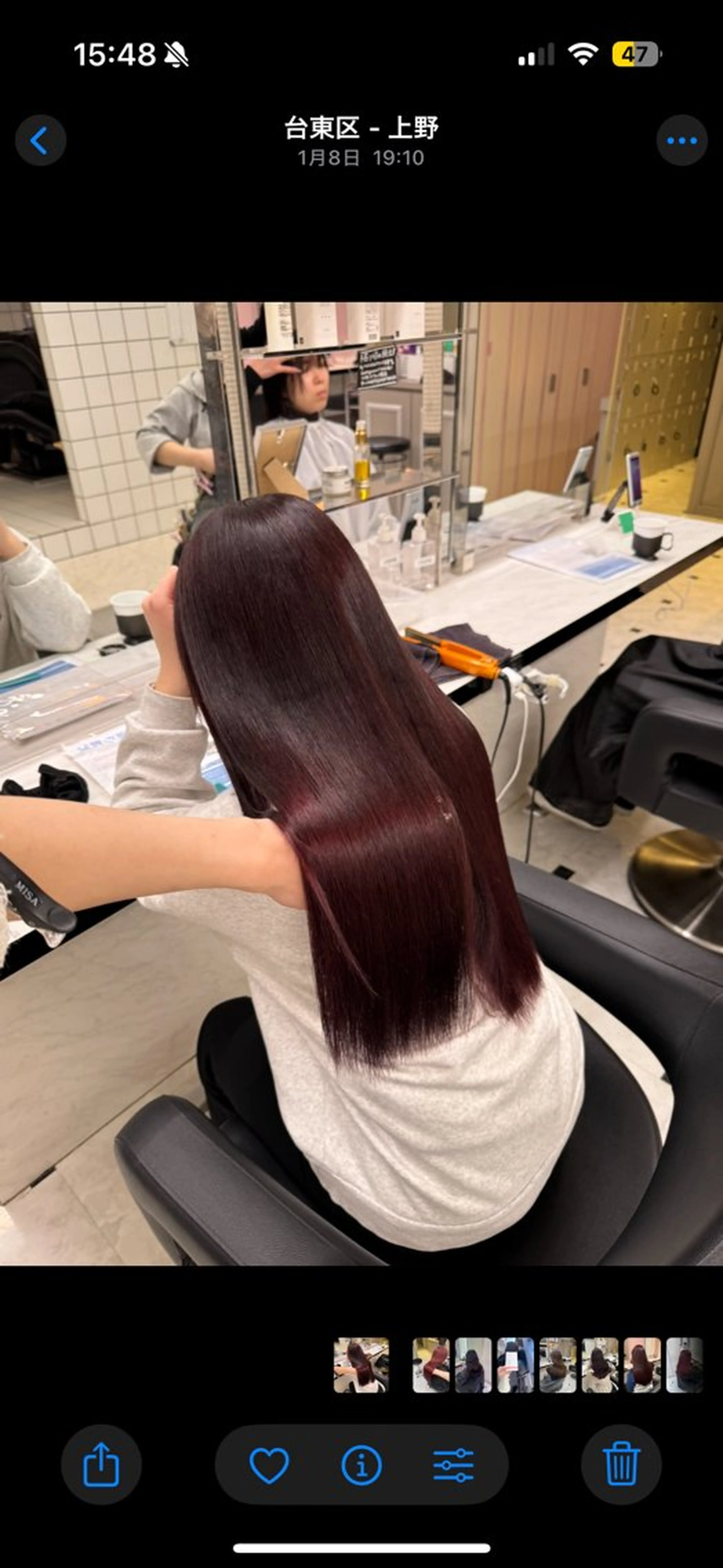 ロング ヘアカラー トリートメント ヘッドスパ ヘアセット 韓国ガーリー🤍暖 色カラー🤍misaのヘアスタイル