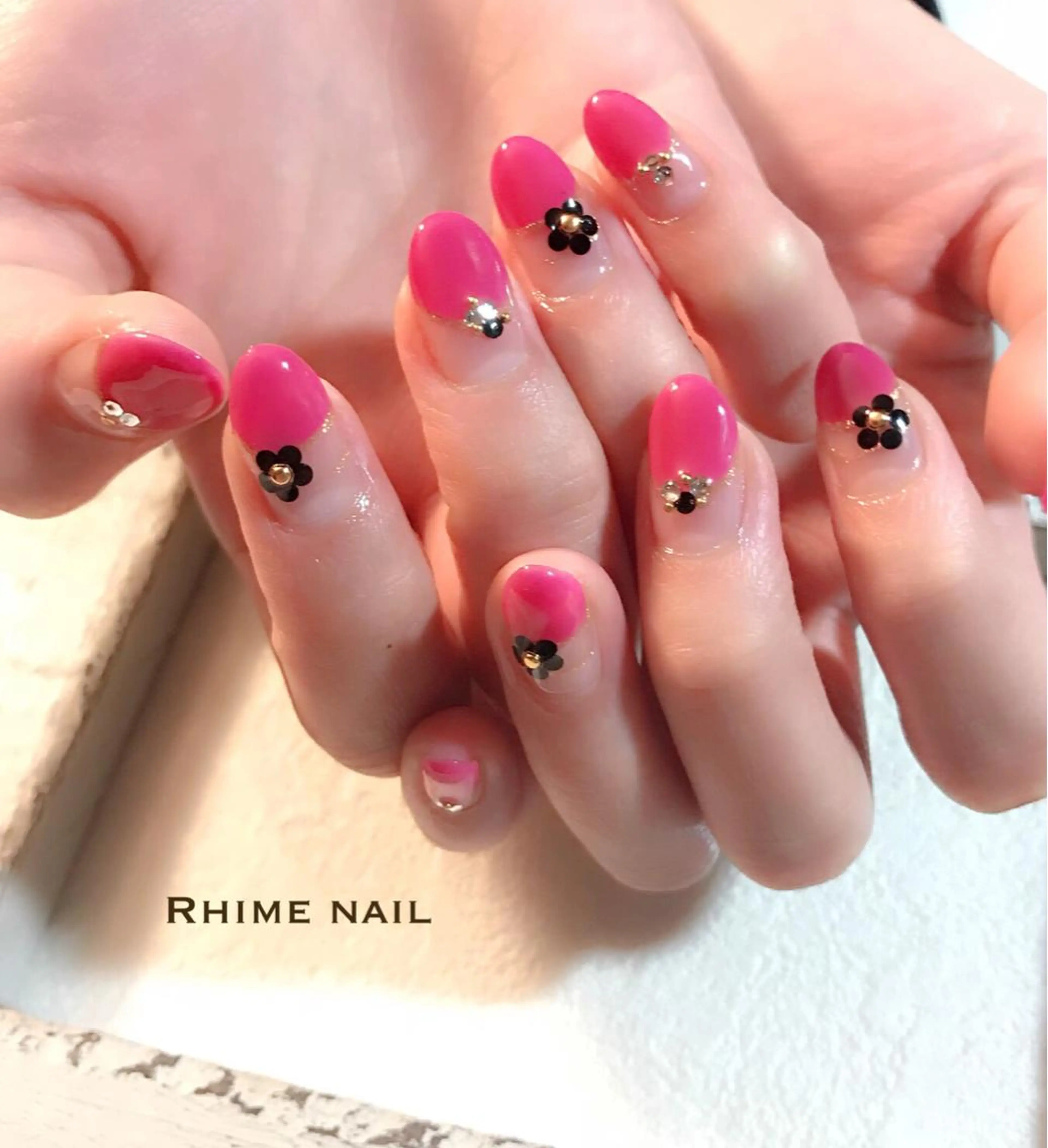 ネイル ピンク 春ネイル Rhime nail所属・Rhime nail ライムネイルのネイルデザイン