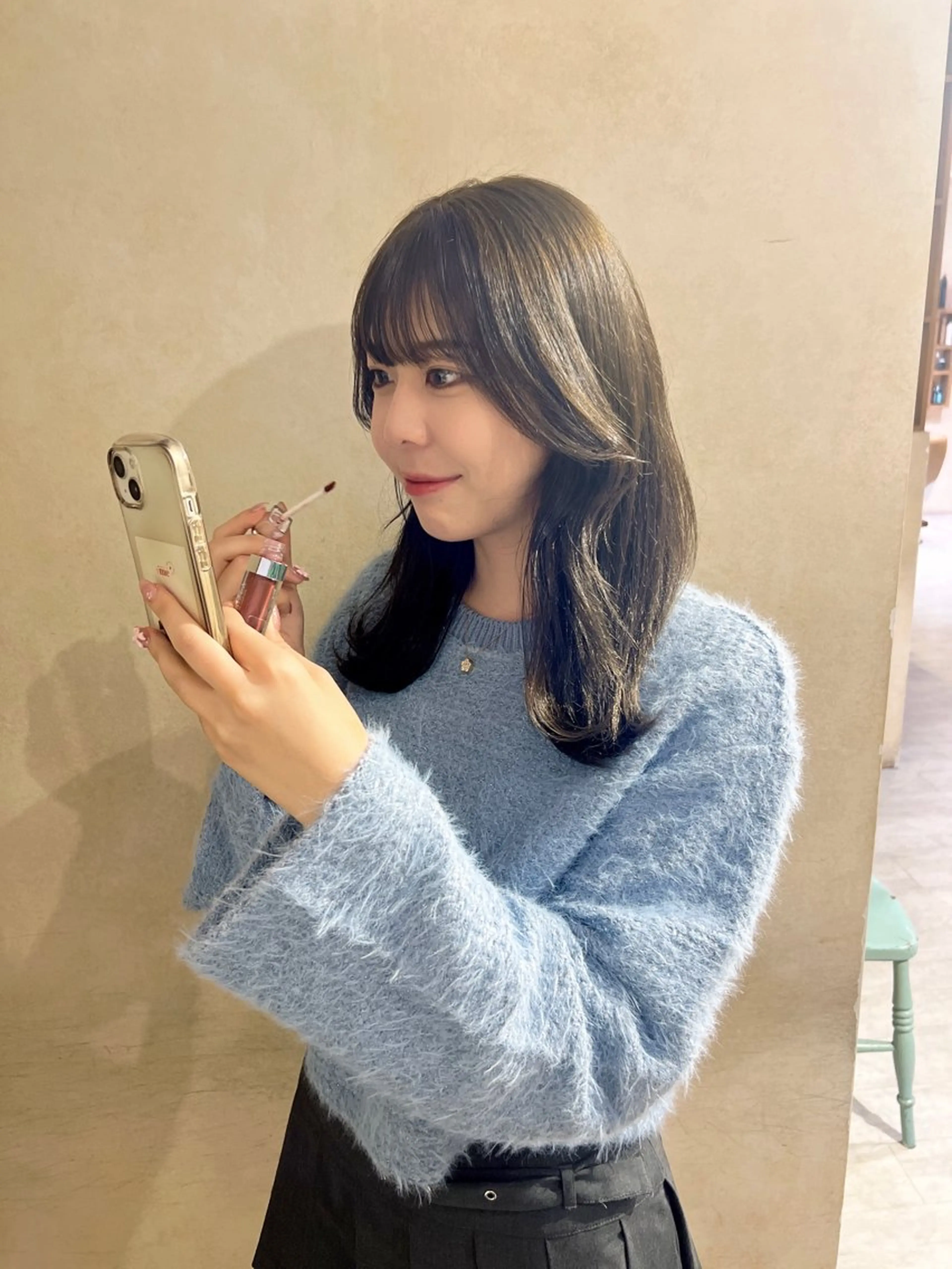 セミロング カラー ハイトーン/ペール カラー/めい🎀のヘアスタイル