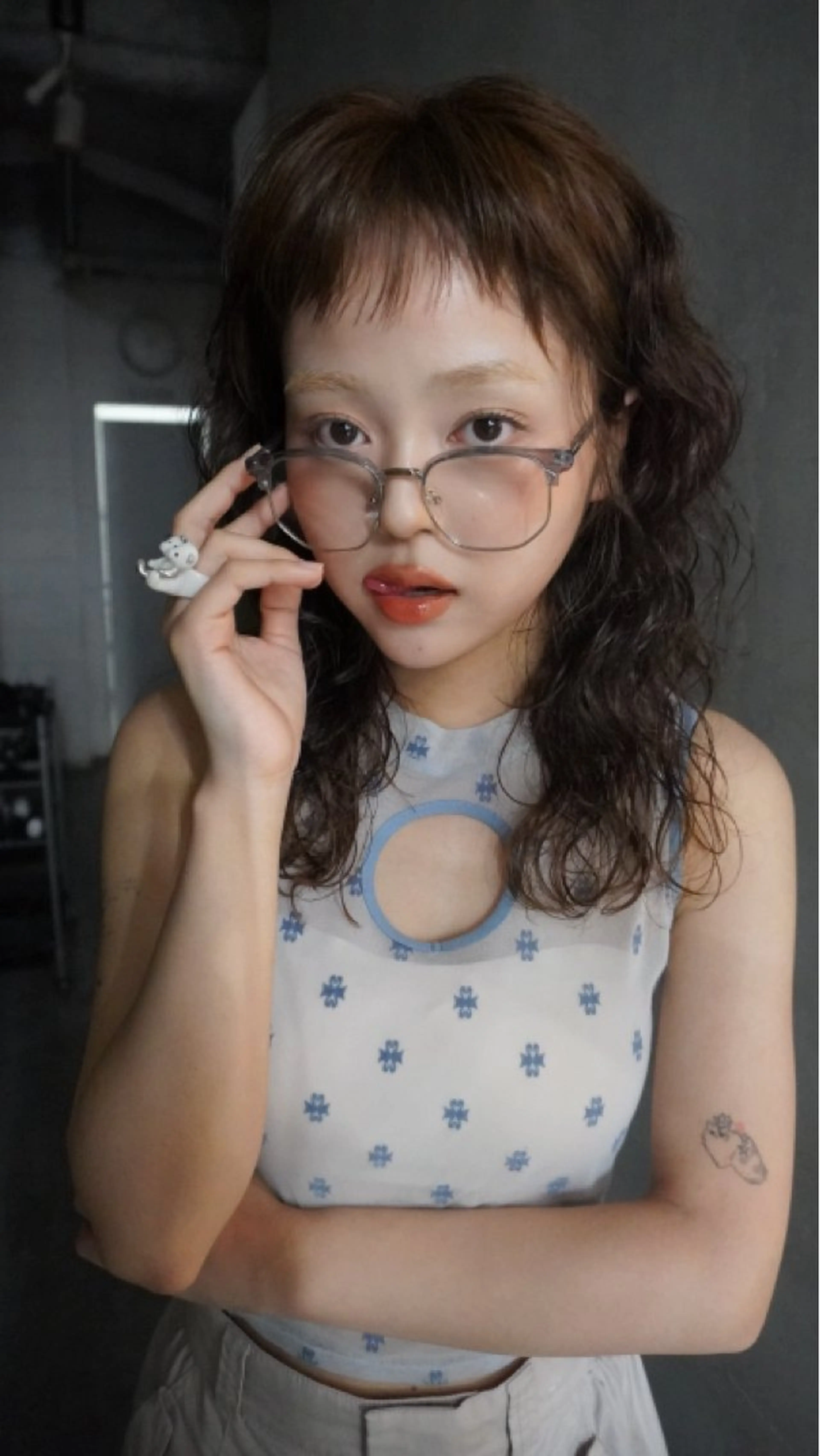 セミロング カラー パーマ hinata/ ハイトーンカラー🪽のヘアスタイル