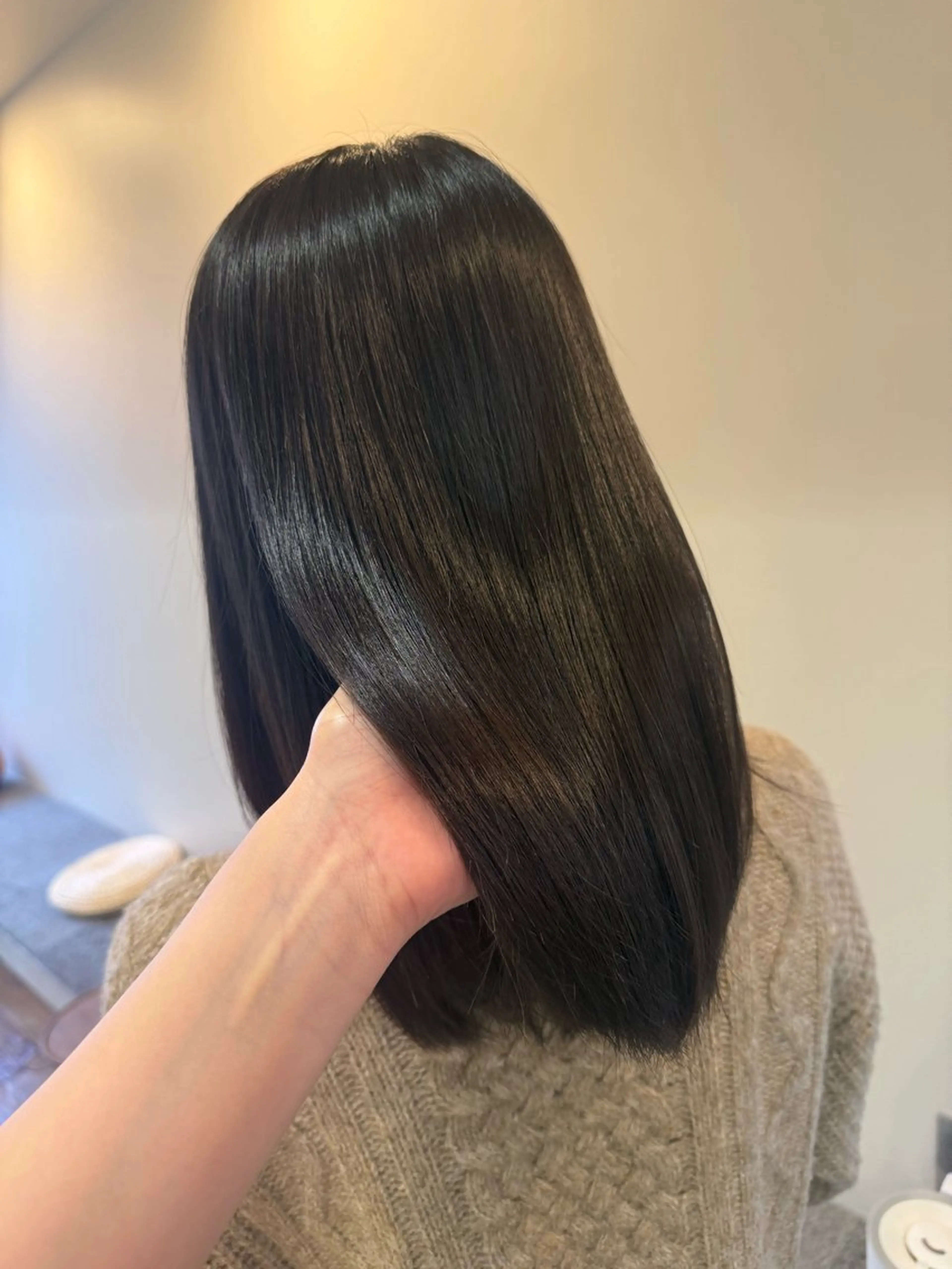 セミロング カラー カット ヘアカラー トリートメント U too e’s鎌 倉🌿店長🌿のヘアスタイル