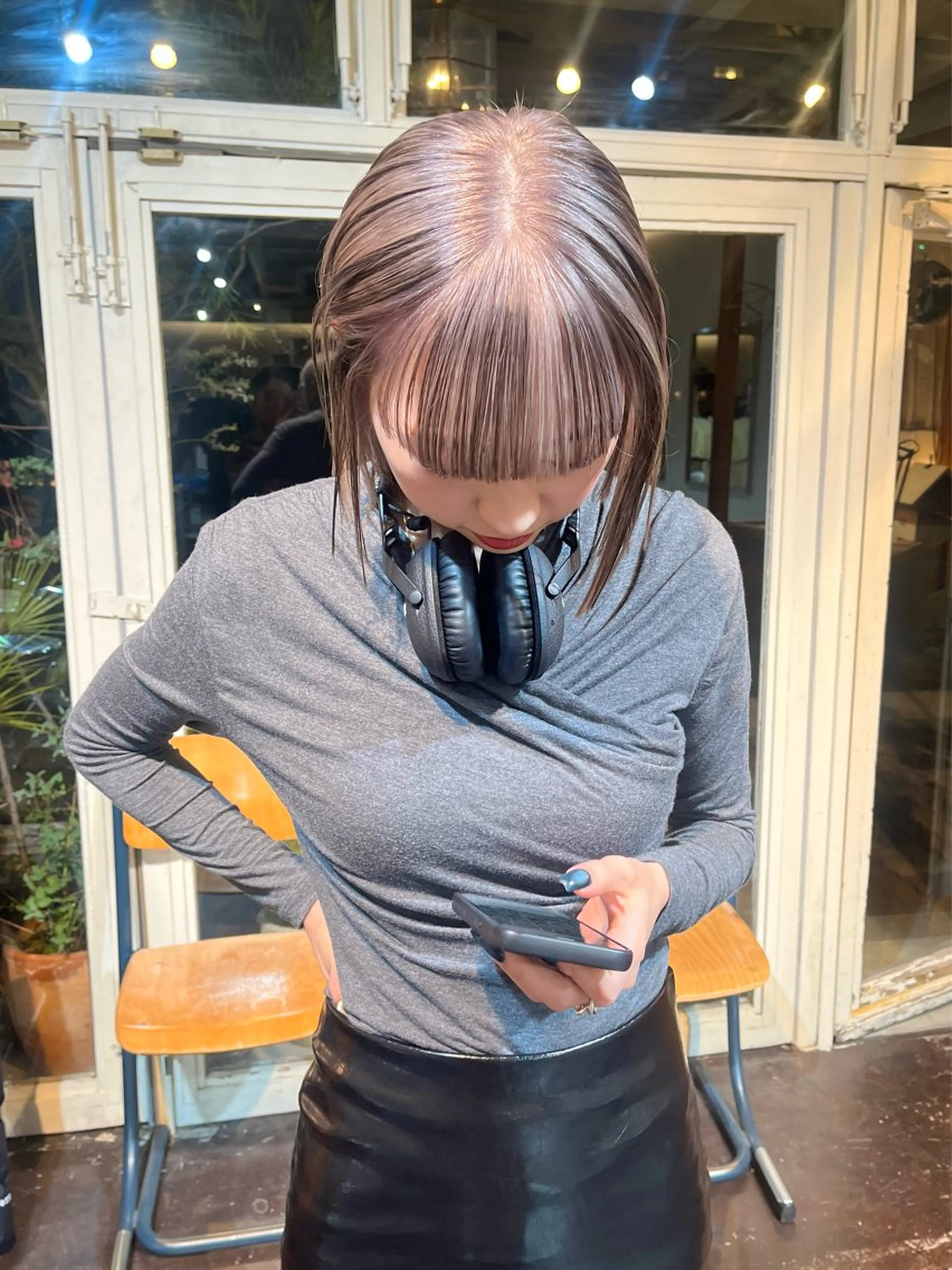 ミディアム カラー ハイトーンカラー カット ヘアカラー トリートメント iru所属・mi kiのヘアスタイル