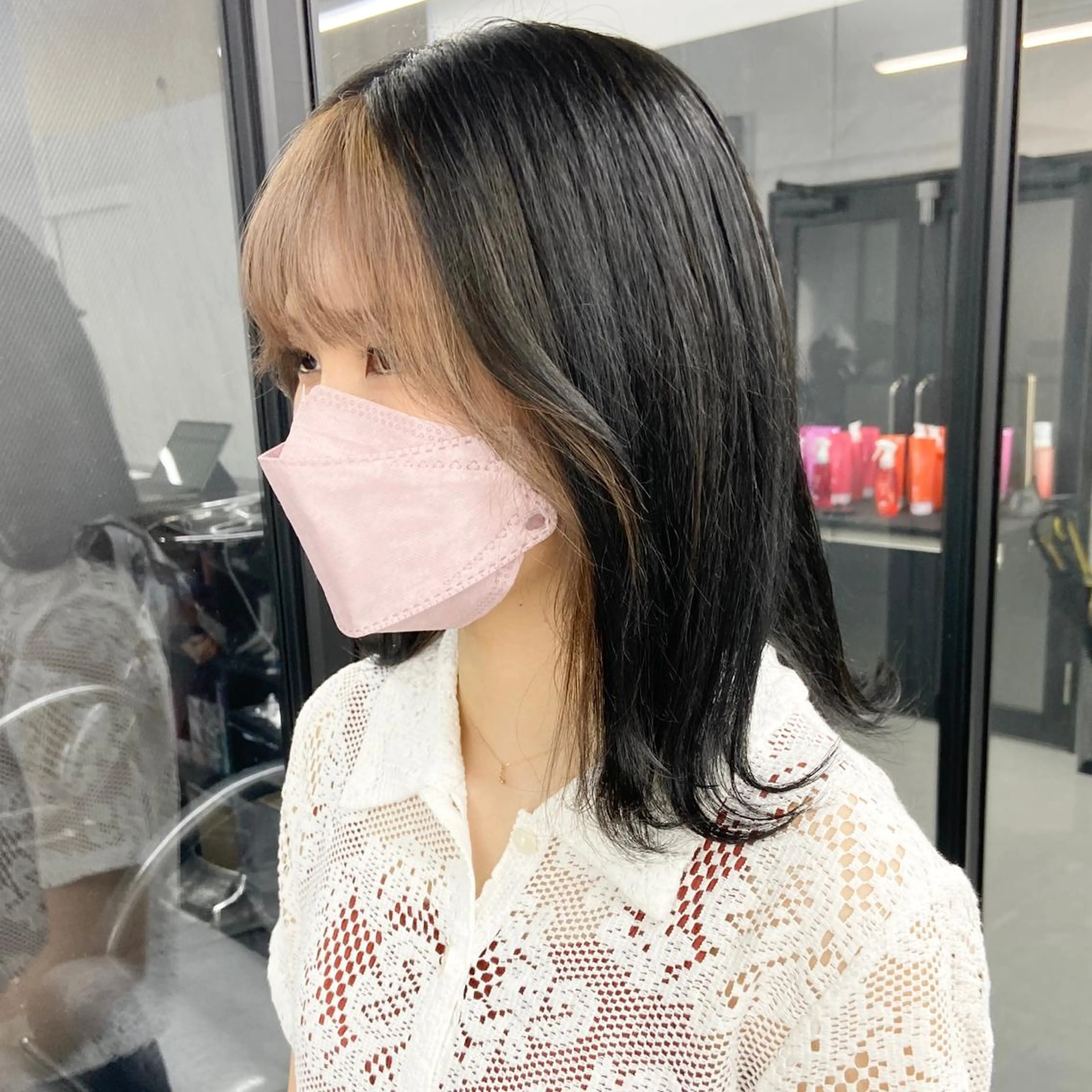ミディアム カラー ハイトーンカラー ヘアカラー トリートメント ミルボンAujua認定サロン Ria  OSAKA 梅田所属・メンズ、エクステ特化 Ryuのヘアスタイル