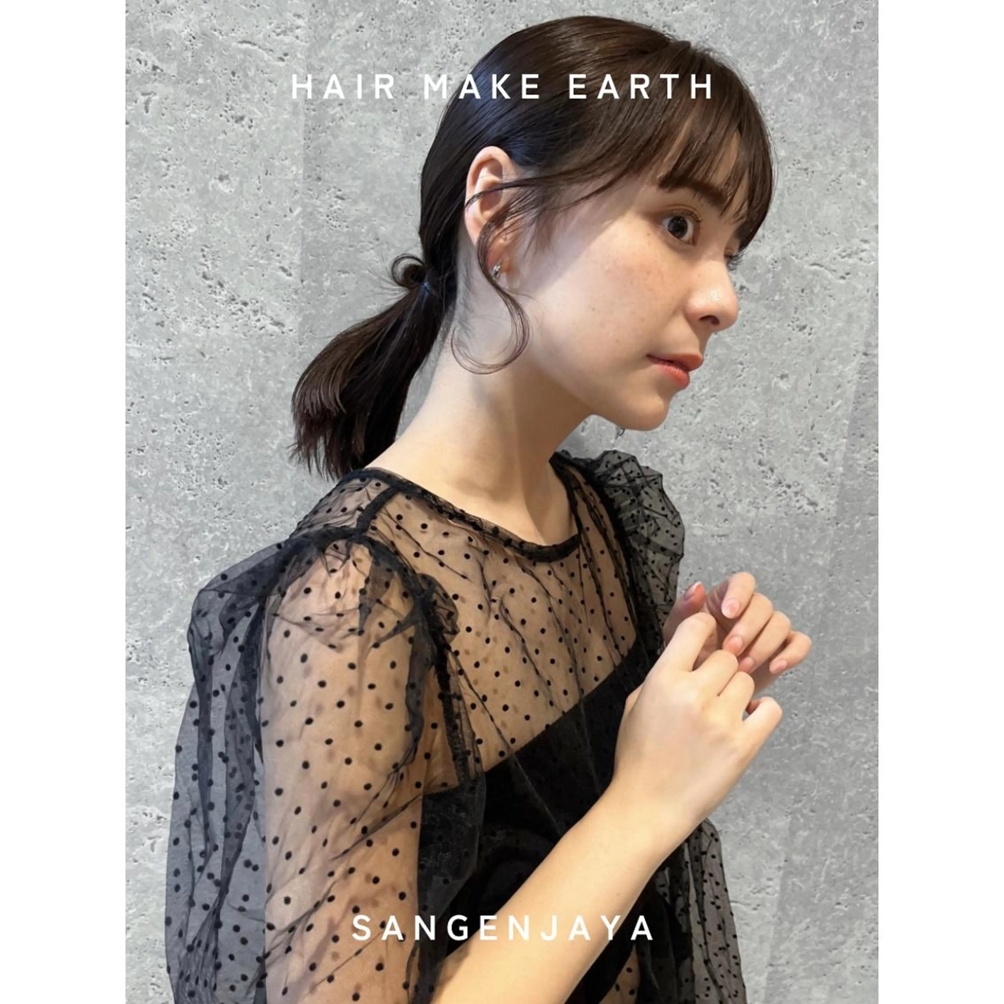 ミディアム おくれ毛 浴衣 hair make earth 🪡のヘアスタイル