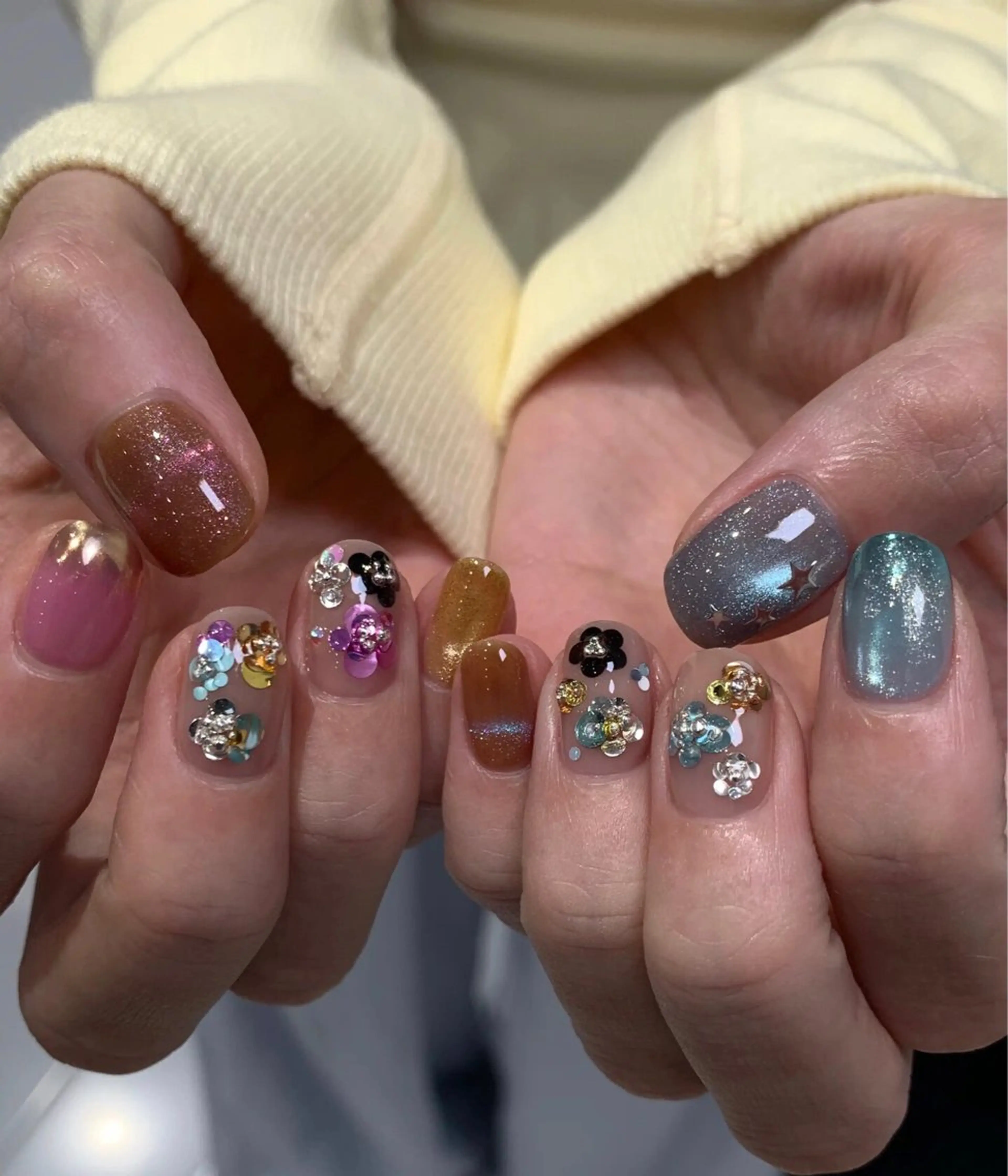 ネイル アートネイル マグネットネイル 持ち込み ハンドネイル enju0422所属・谷口 雪のネイルデザイン